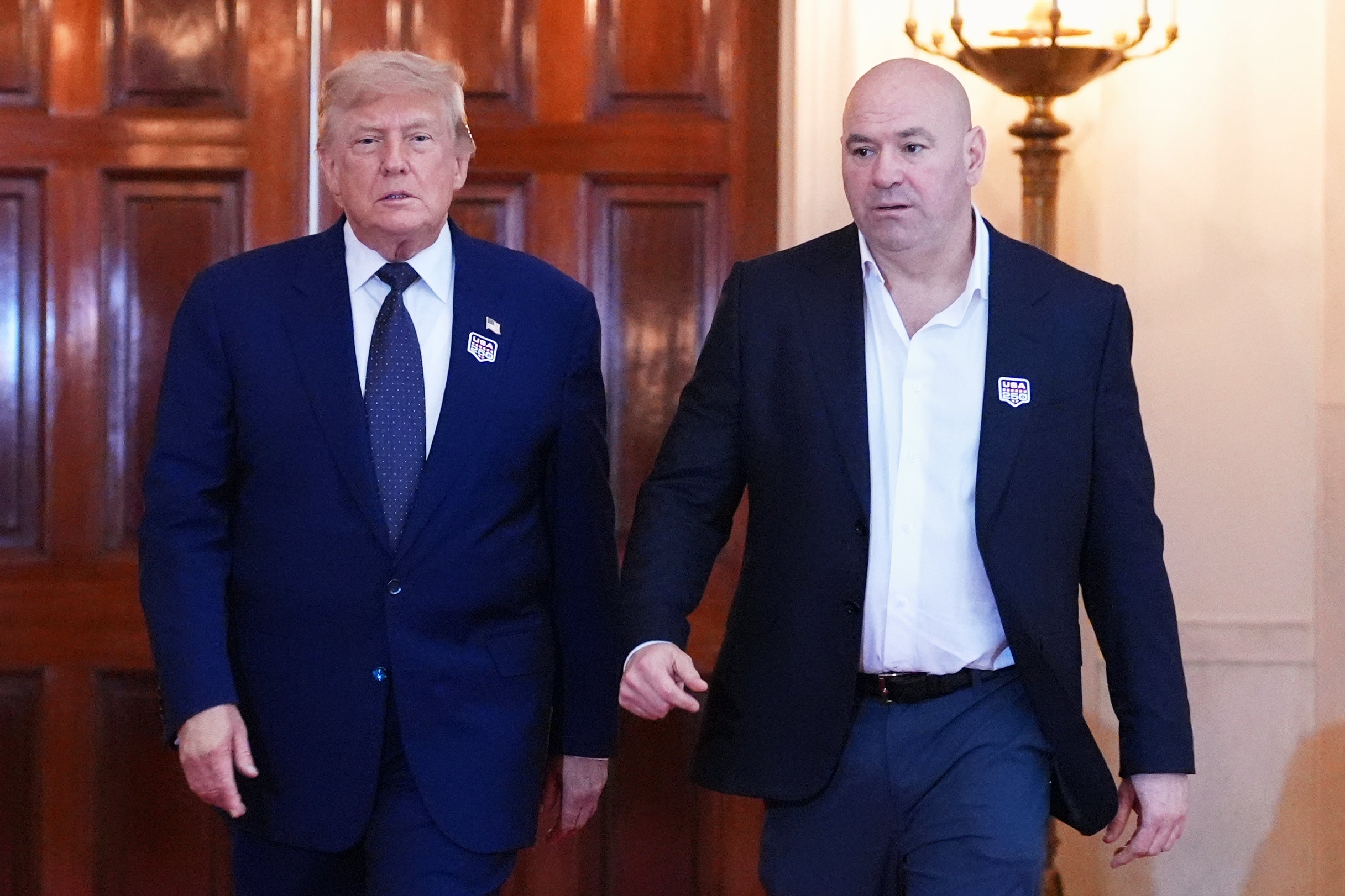 UFC CEO Dana White spoke out against comments made by fighter Josh Hokit after winning the heavyweight title during Sunday’s Freedom 250 event at the White House (Getty)