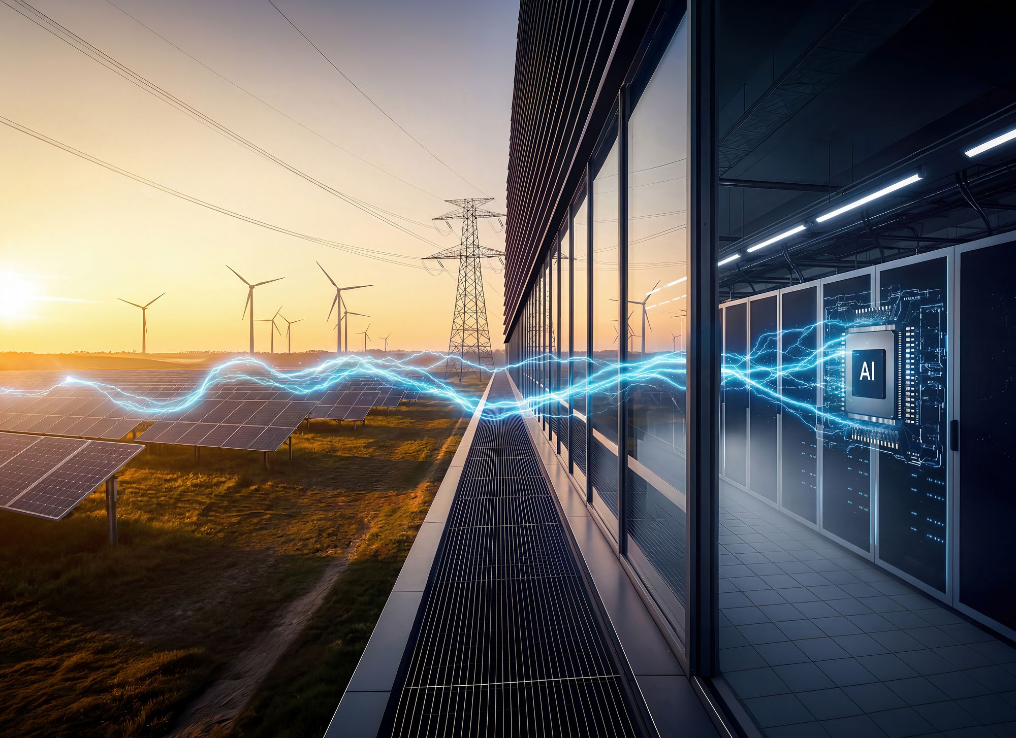 From grid to chip: efficient power management for AI data centres