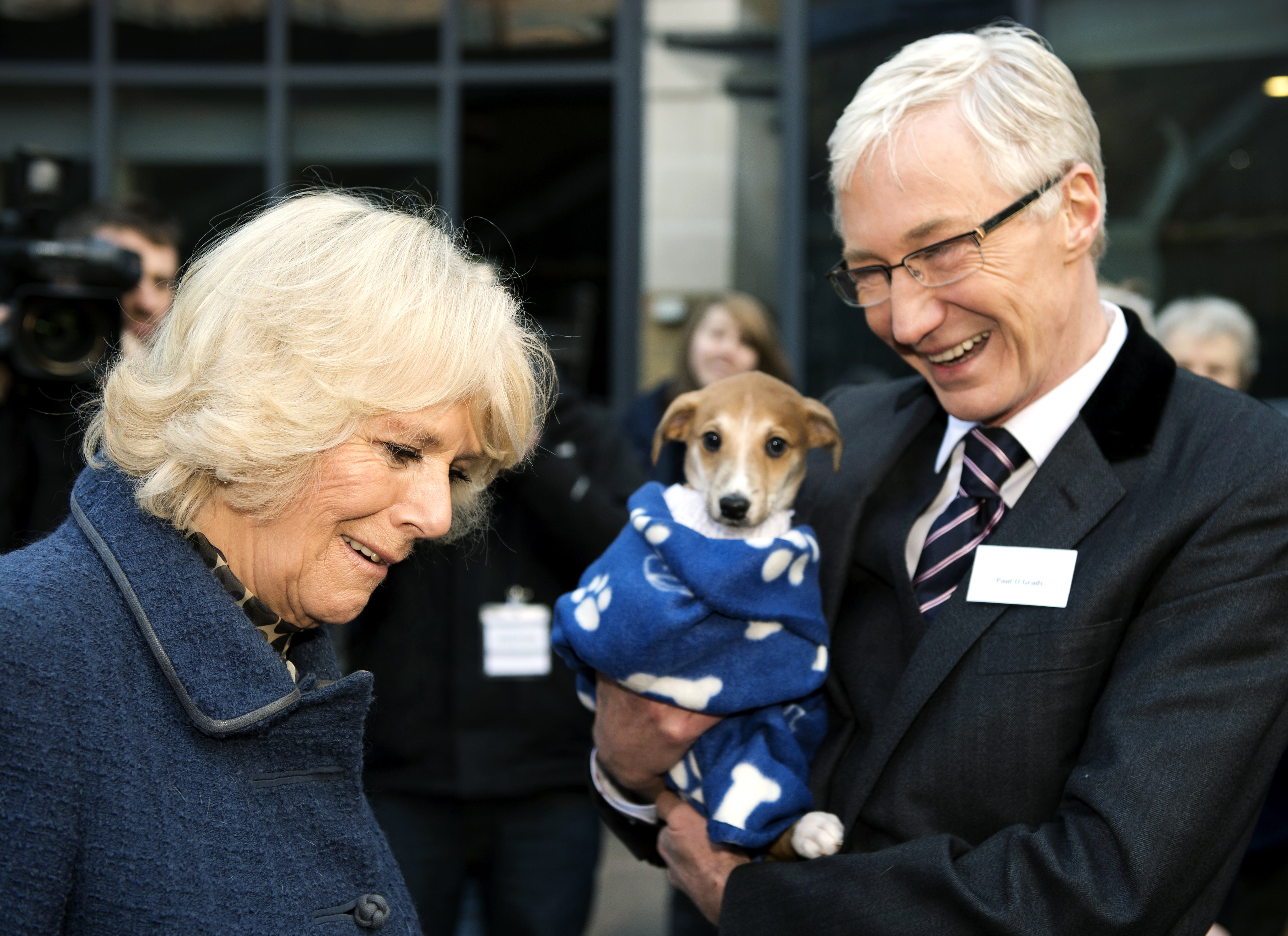 O'Grady with the then-Duchess of Cornwall in 2012
