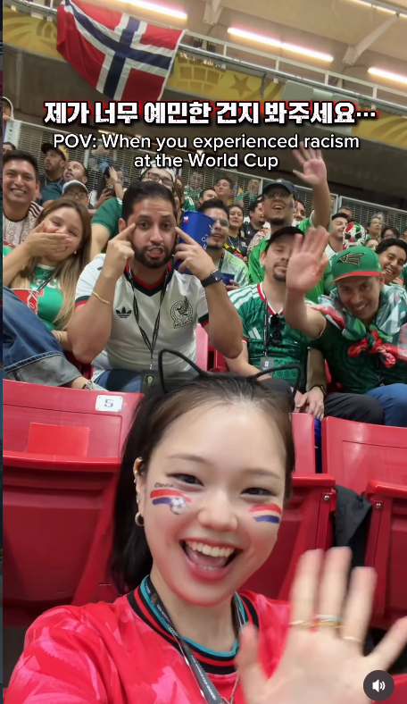 Mexico fan loses job after making racist gesture at Korean influencer during World Cup match
