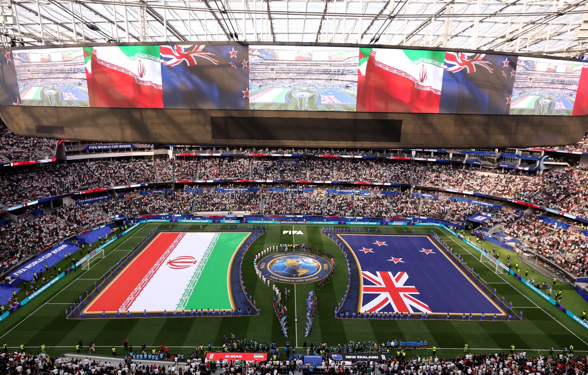 Iran national anthem booed at World Cup before New Zealand game