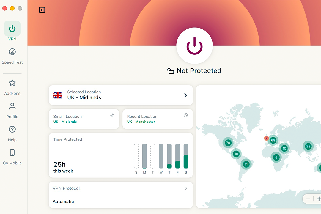ExpressVPN provides servers across 105 countries