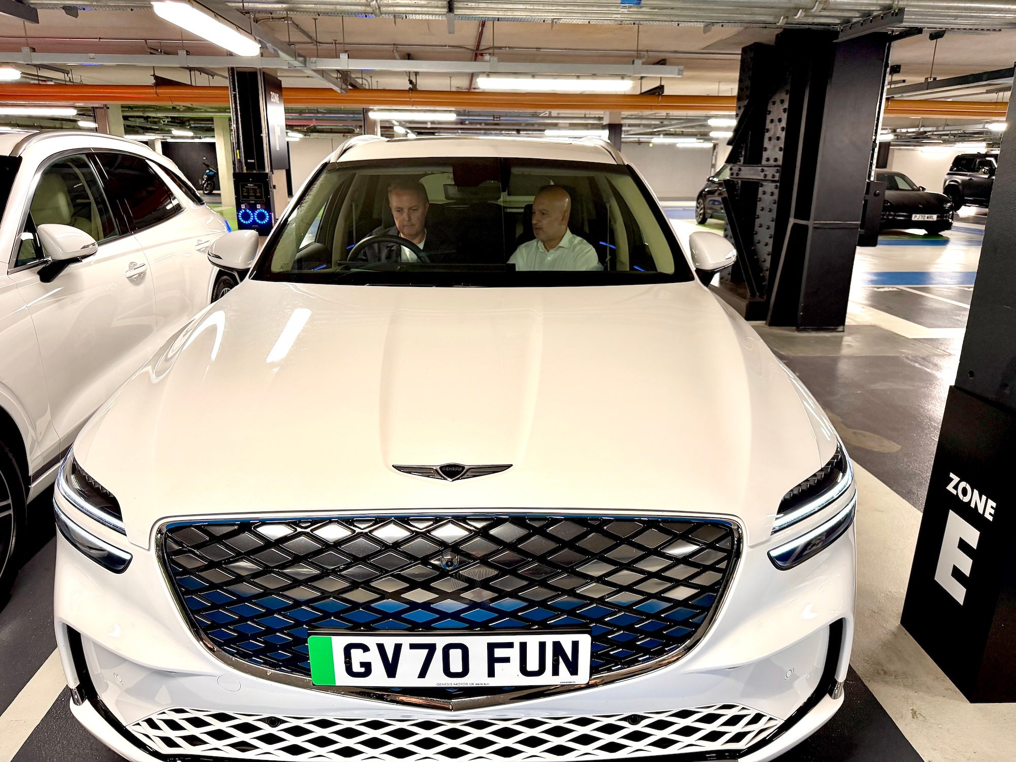 The Genesis handover is 'as you like it'. It could have been at home, but I chose the car park below the Genesis Studio at Battersea Power Station (Steve Fowler)