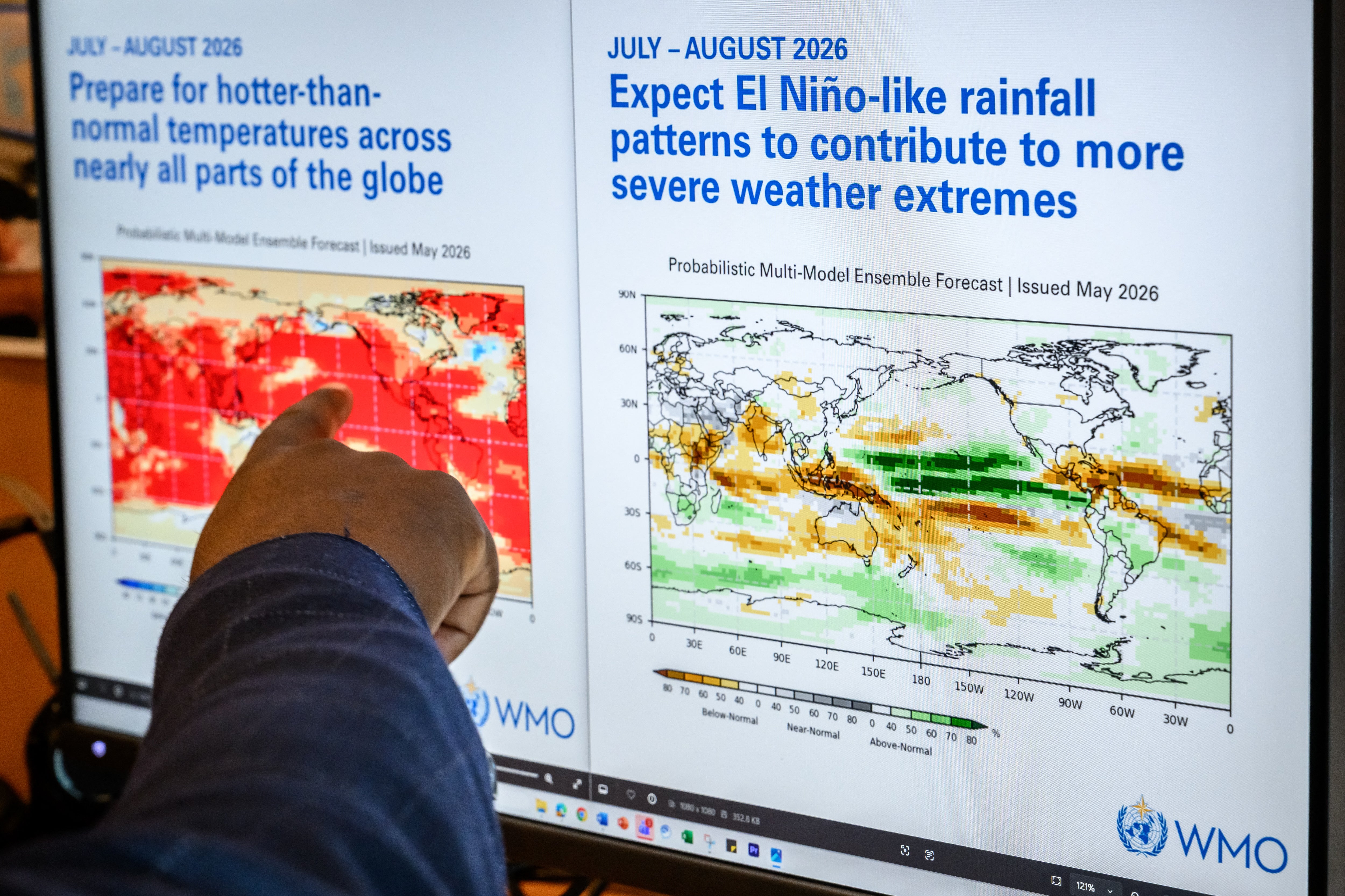 There is an 80-percent chance of the warming El Nino phenomenon developing between June and August, increasing the risk of extreme weather events, the World Meteorological Organization has warned
