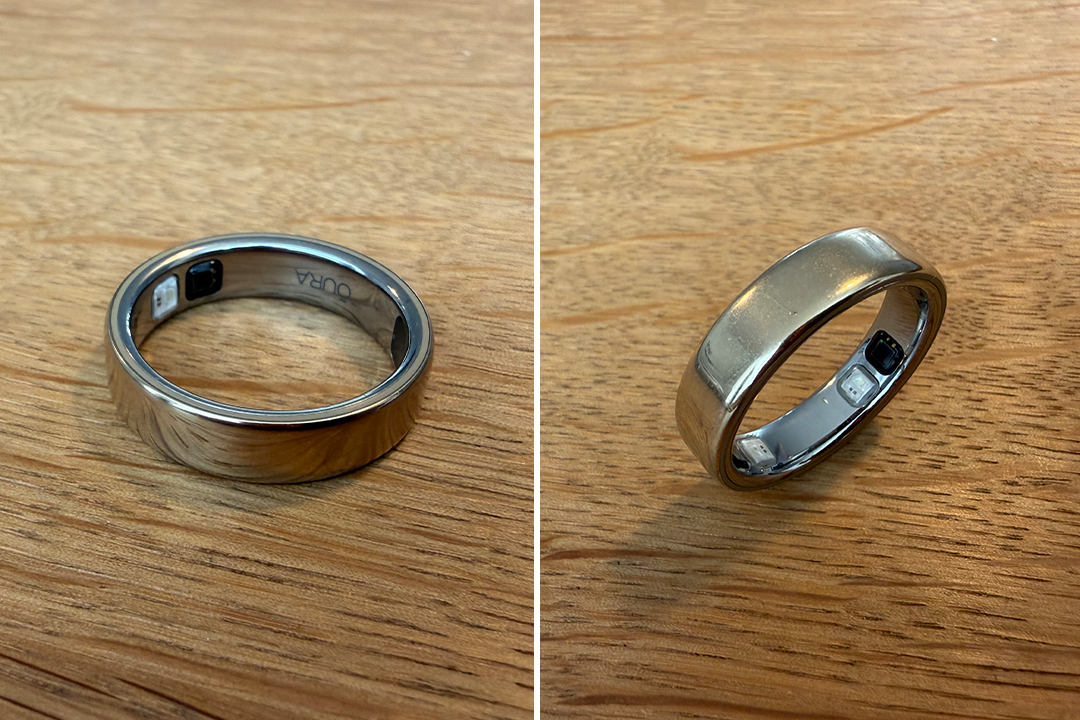 Note the sizing is slightly different, compared with older Oura Ring models (David Phelan/The Independent)