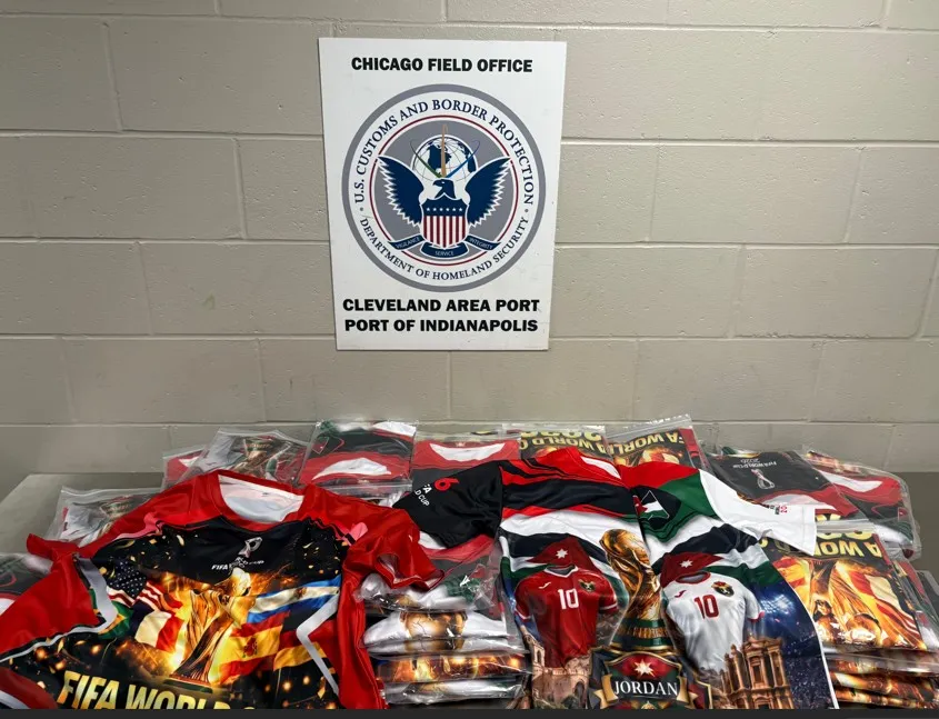 The CBP seized more than 1500 pieces of counterfeit merchandise
