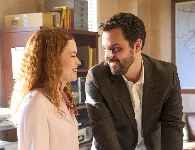 'Sunset P.I., a new comedy from the executive producers of 'Brooklyn Nine-Nine,’ features Jane Levy and Jake Johnson (Greg Gayne/NBC)