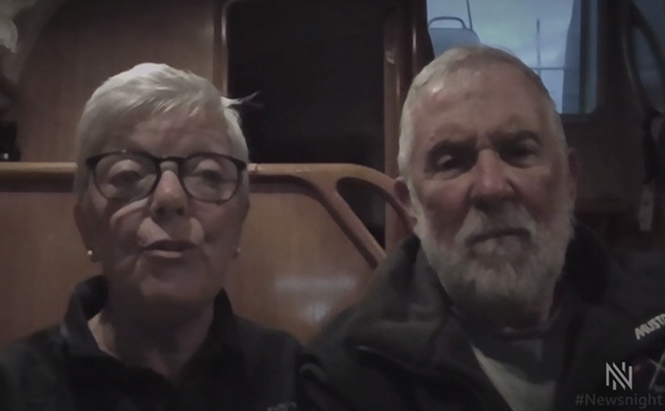 Jane and Alan Kelvey appeared unphased during an interview with Newsnight's Victoria Derbyshire