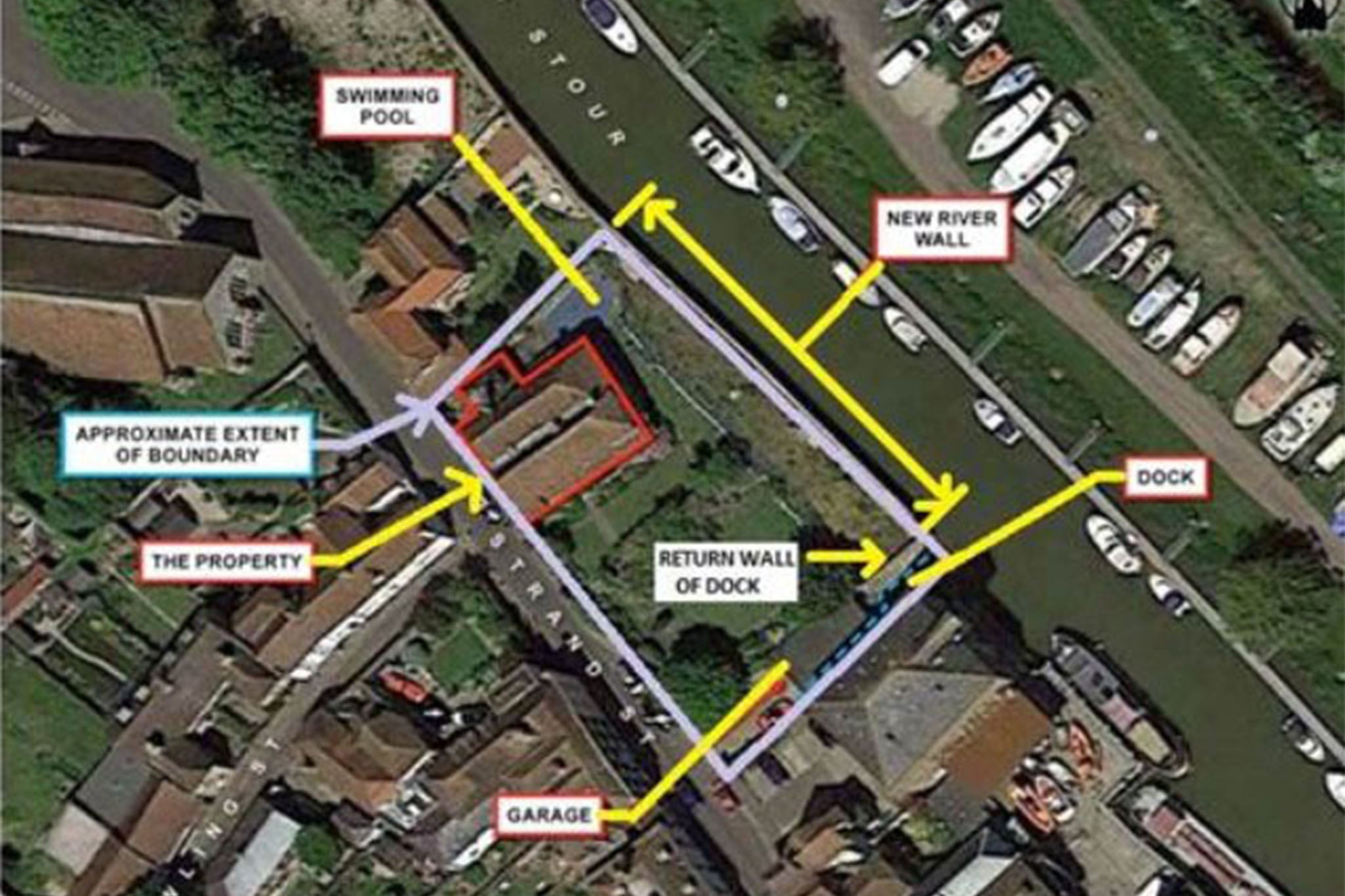 An aerial plan showing the location of King's Lodging