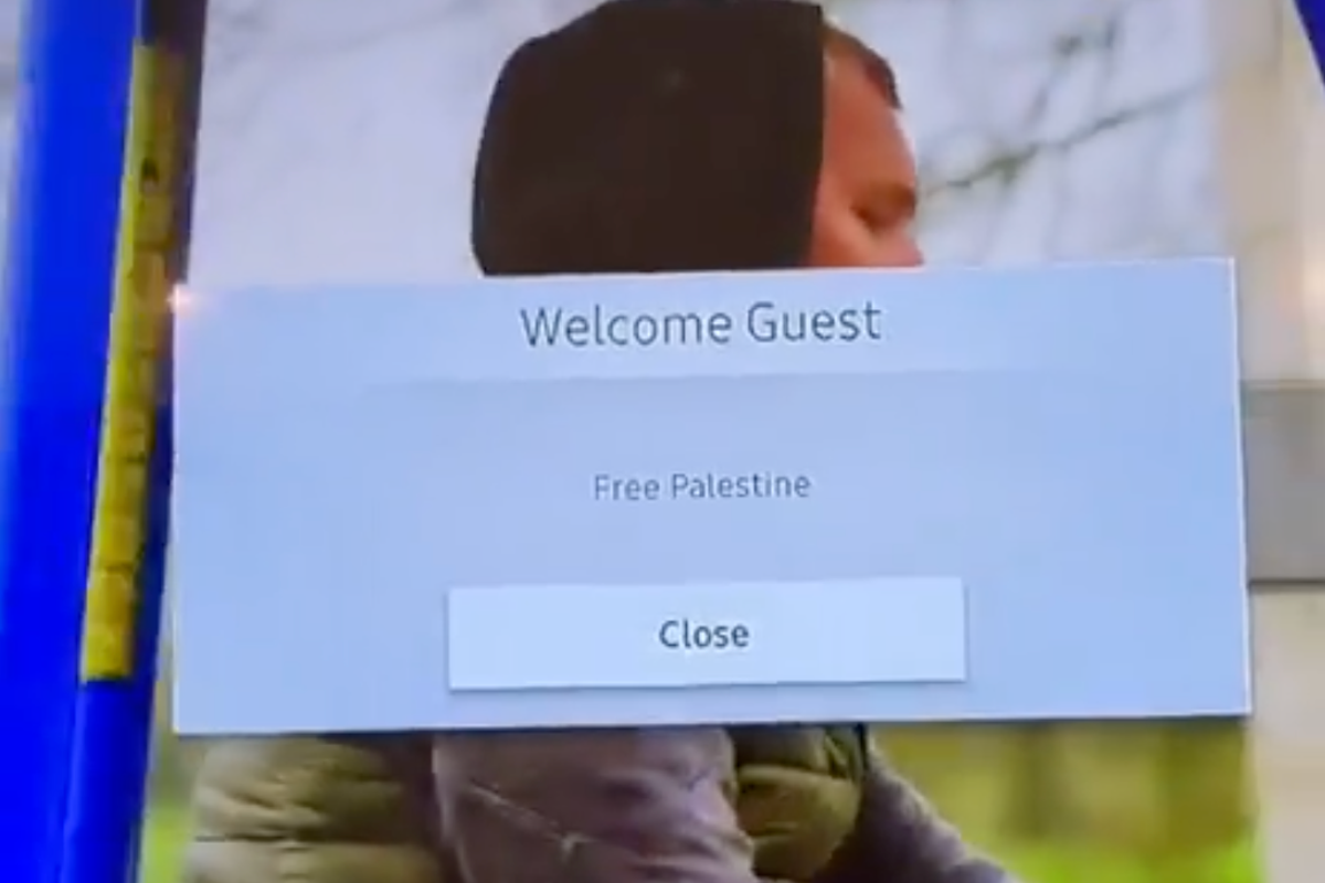 Travelodge apologises to Jewish guest after ‘Free Palestine’ message appeared on TV Travelodge apologises to Jewish guest after ‘Free Palestine’ message appeared on TV