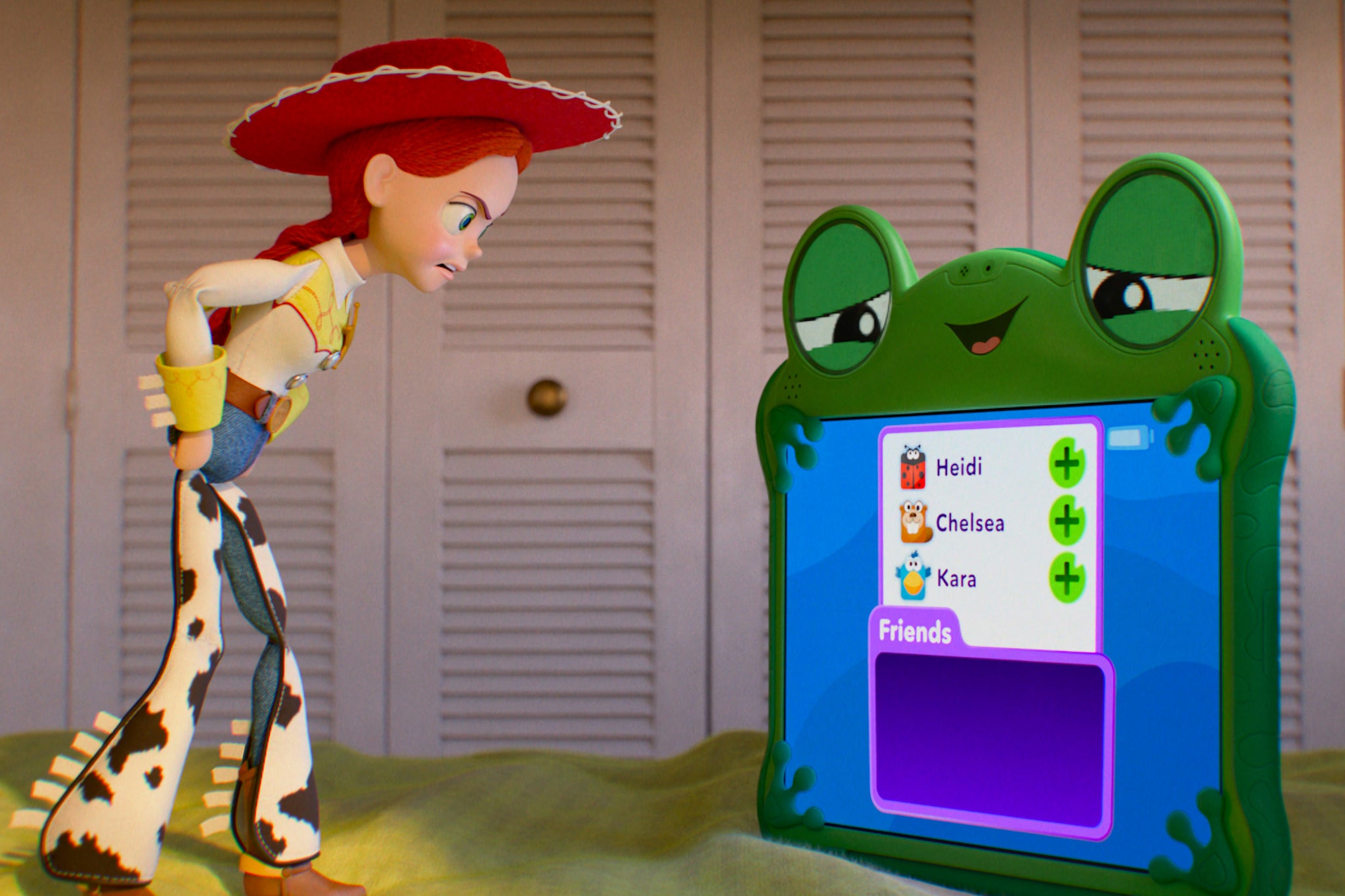Jessie and Lilypad, as voiced by Joan Cusack and Greta Lee