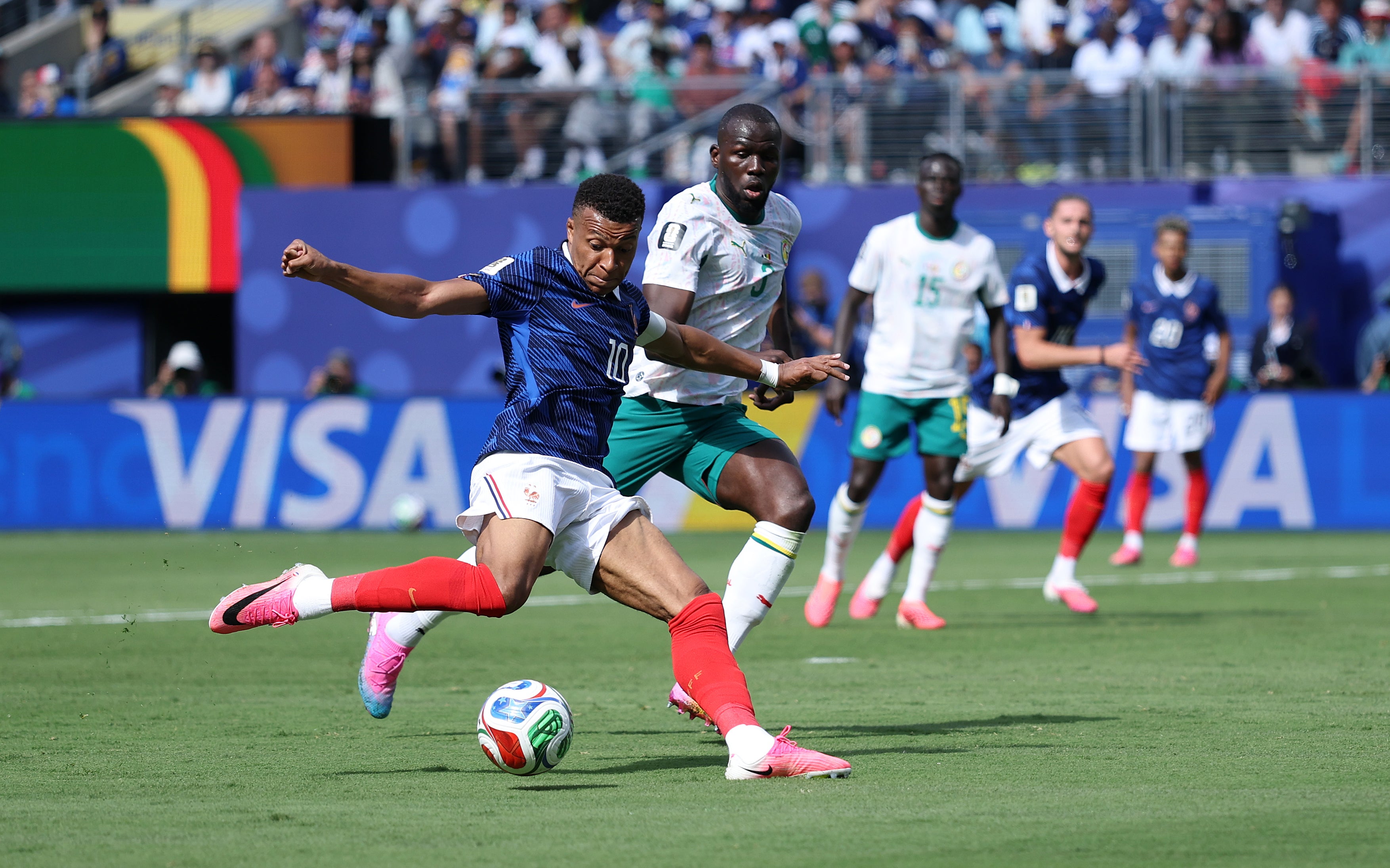 Kylian Mbappe returned to the World Cup stage by scoring twice against Senegal