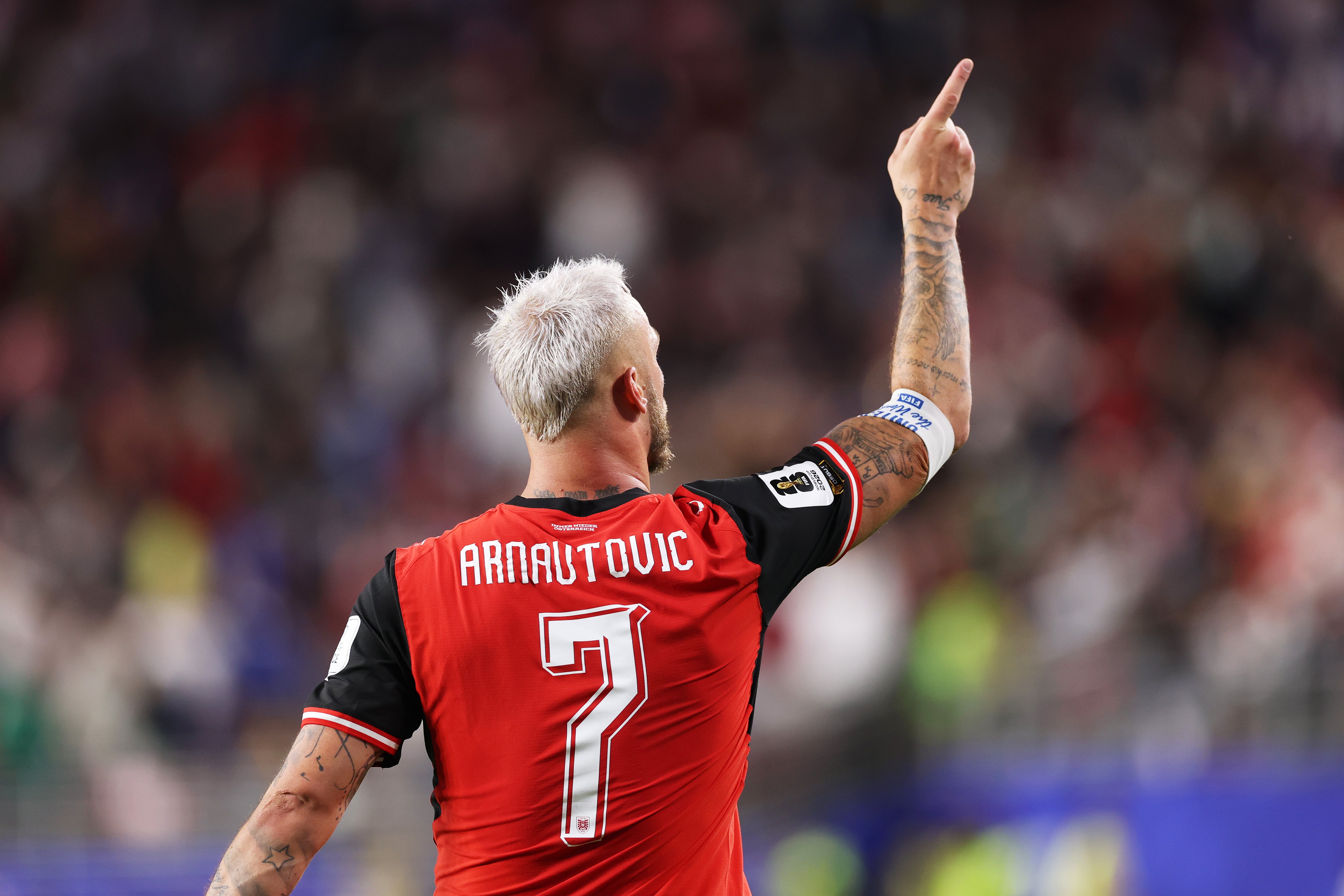 Arnautovic celebrates scoring his team's third goal (Getty)