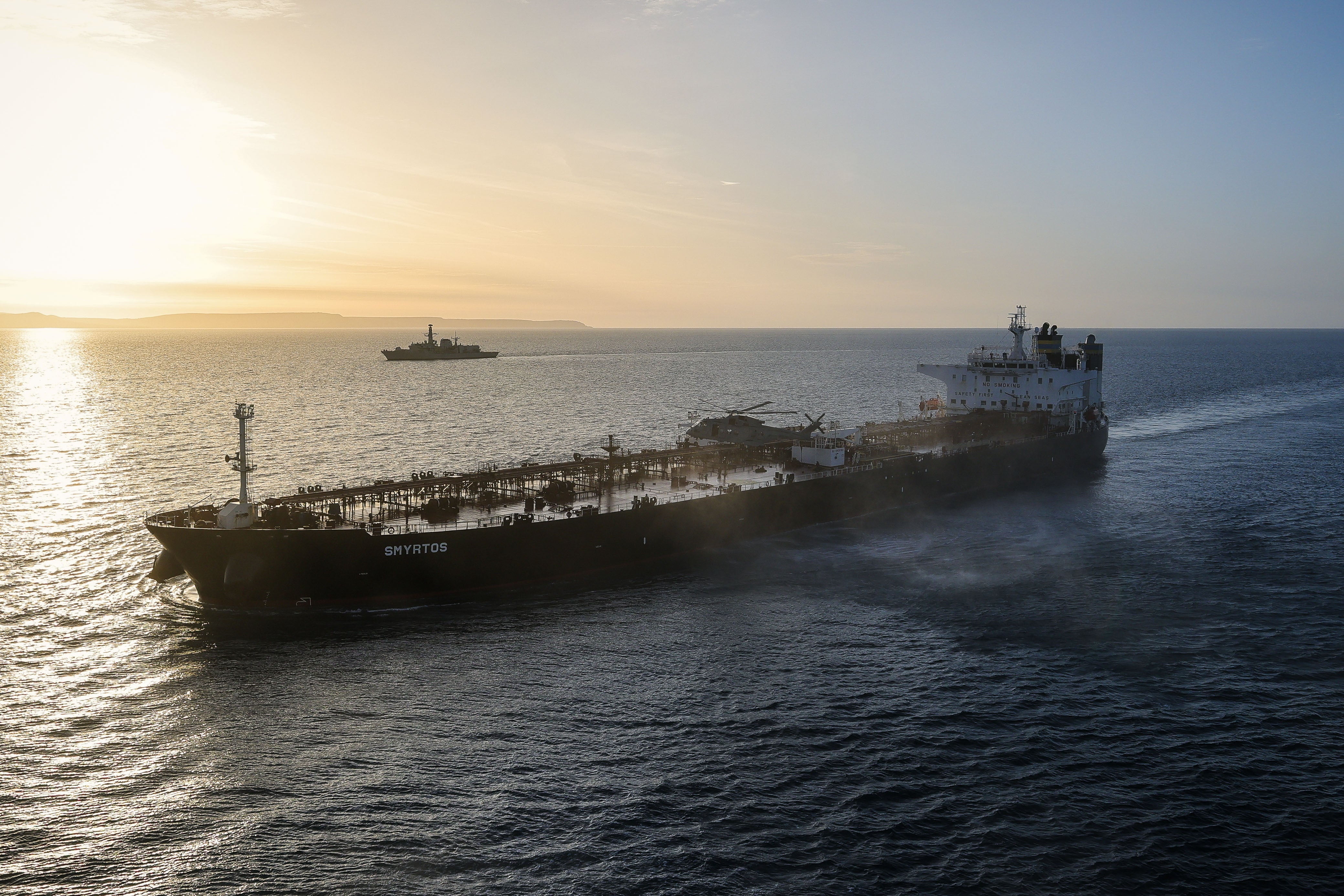 British armed forces intercepted a Russian shadow fleet vessel in the Channel (LPhot Hutchins/MoD Crown copyright/PA) (MoD Crown Copyright)