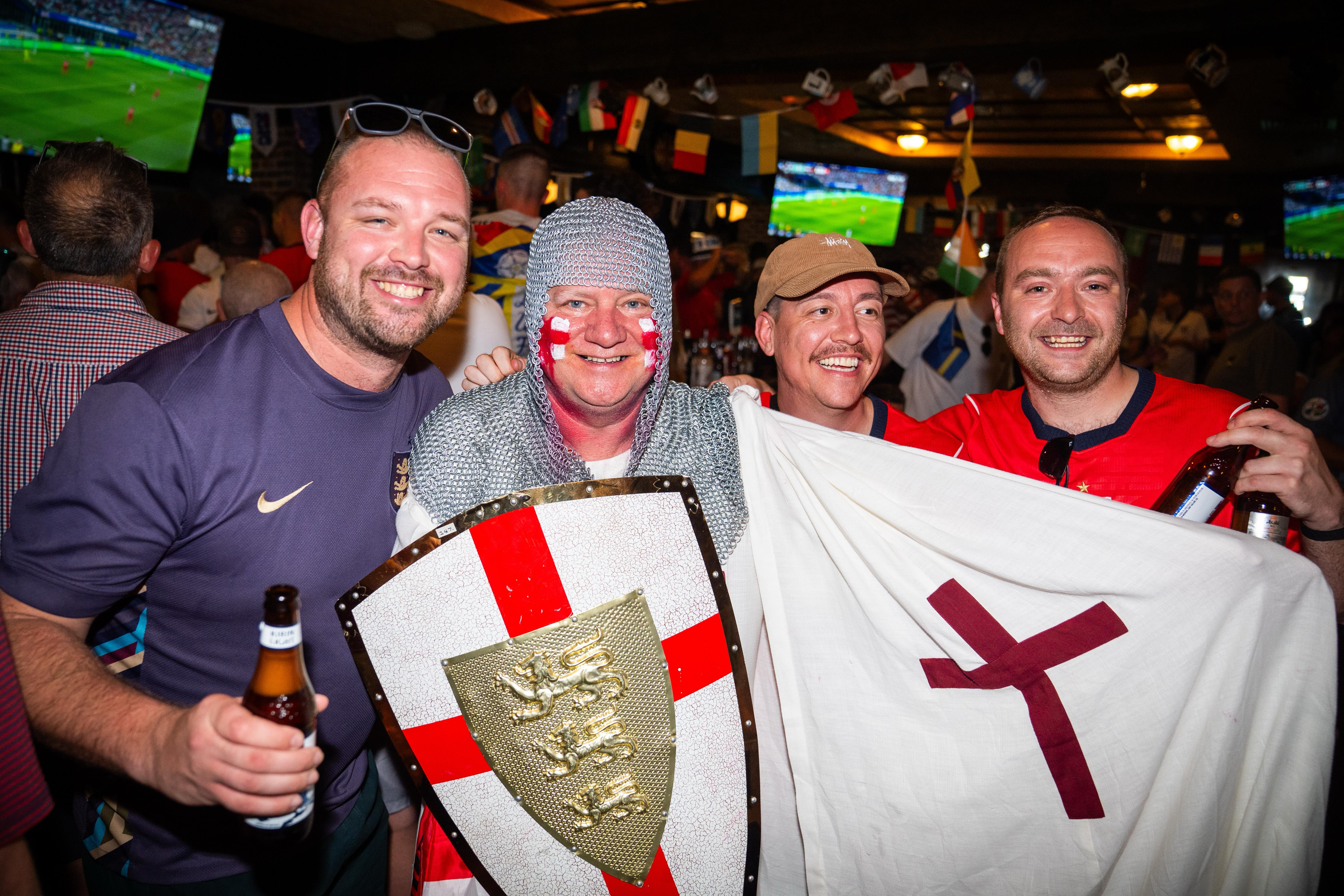 England fans packed out the Londoner pub. (James Manning/PA)