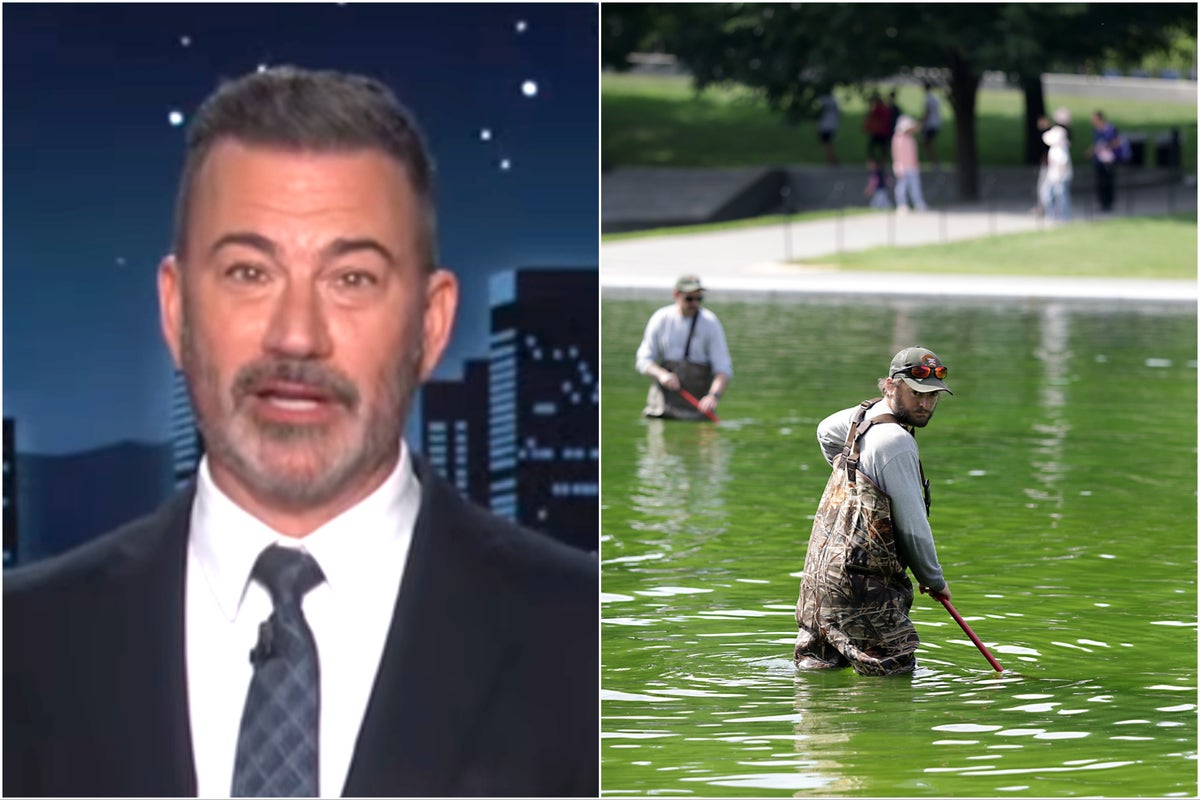 Jimmy Kimmel ruthlessly taunts Trump over DC’s algae-infested Reflecting Pool Jimmy Kimmel ruthlessly taunts Trump over DC’s algae-infested Reflecting Pool