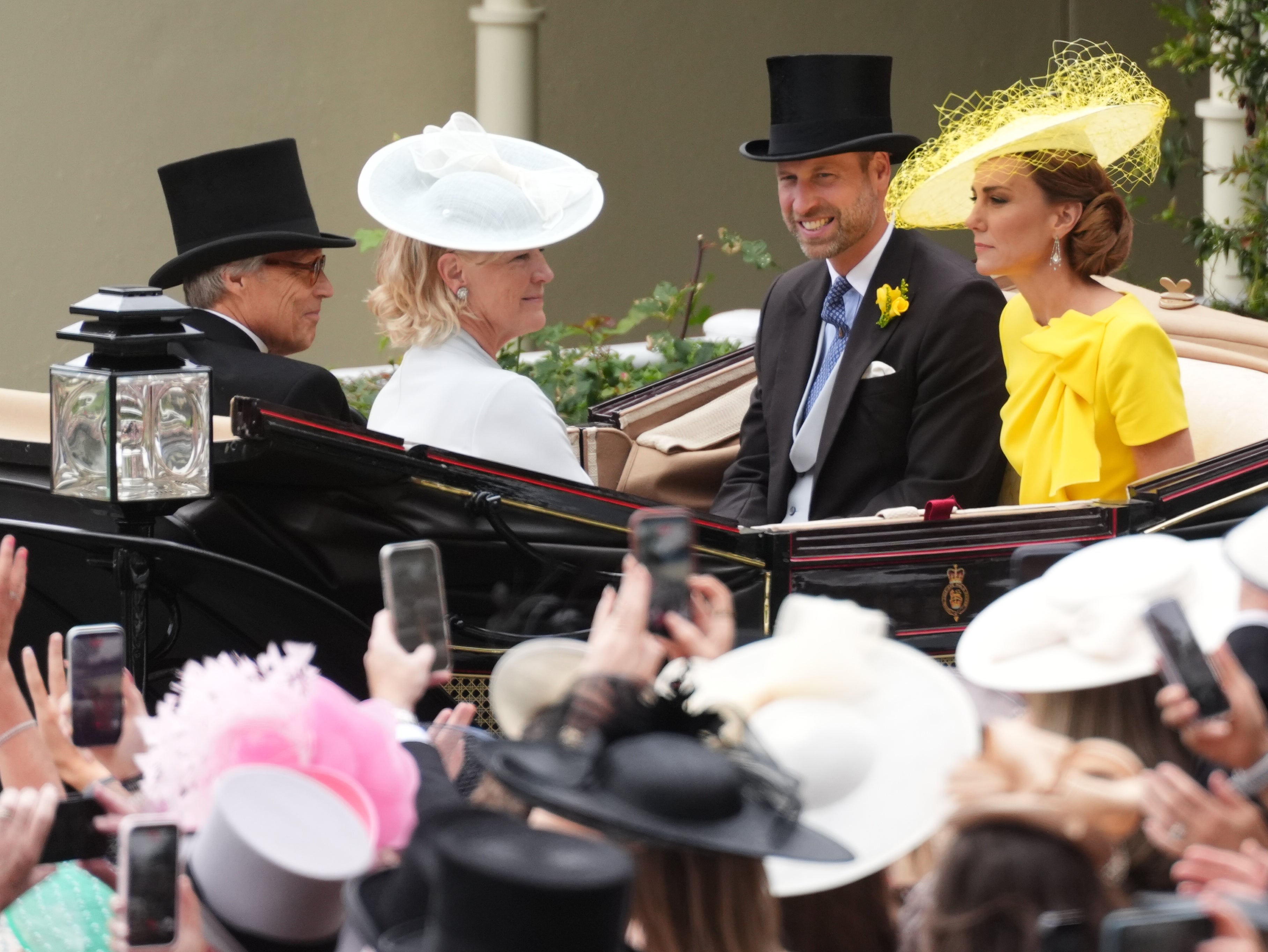The Prince and Princess of Wales arrive by carriage on day two of Royal Ascot at Ascot Racecourse, Berkshire (Jonathan Brady/PA) (PA Wire)