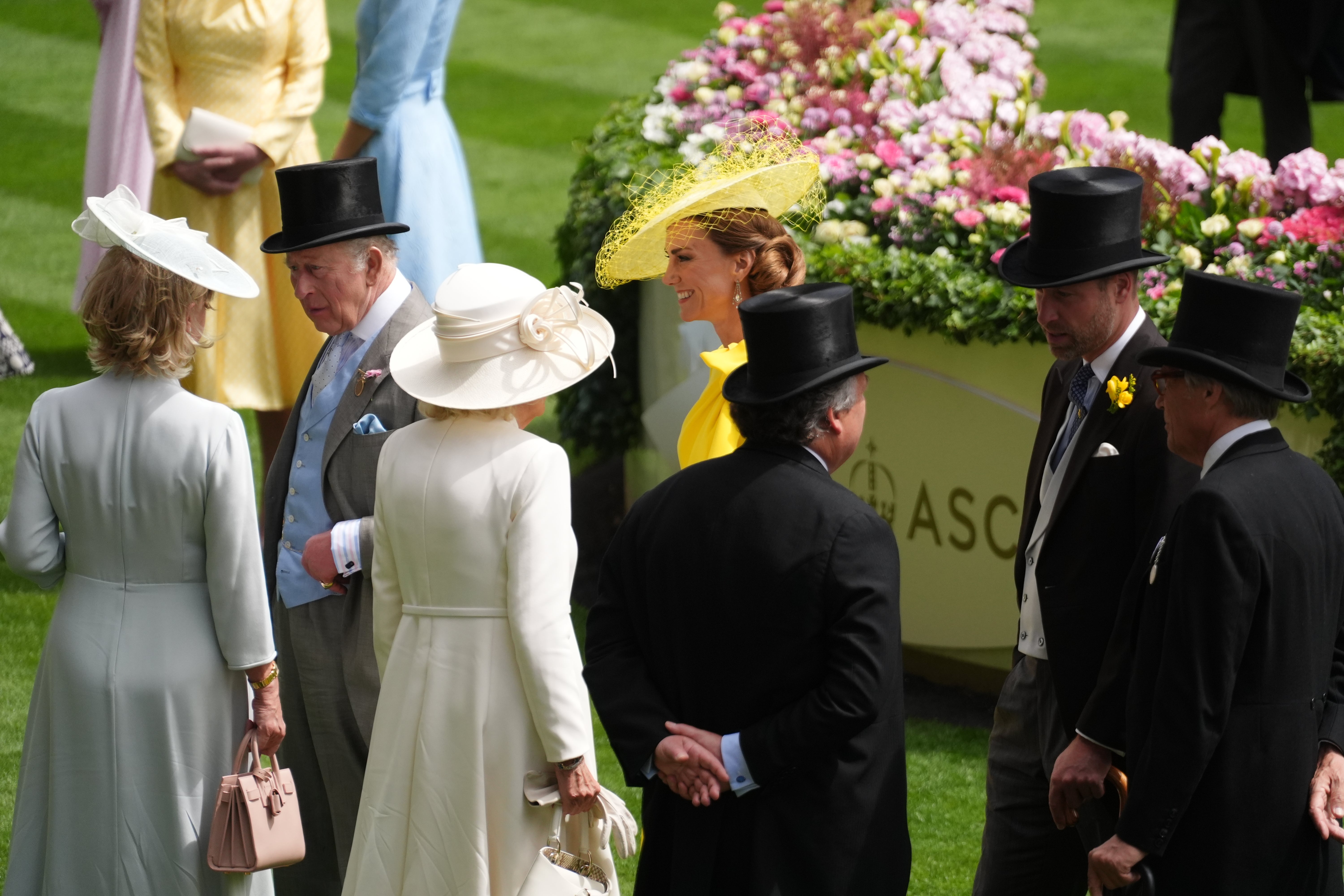 The King, the Princess of Wales and the Prince of Wales at Royal Ascot (Jonathan Brady/PA) (PA Wire)
