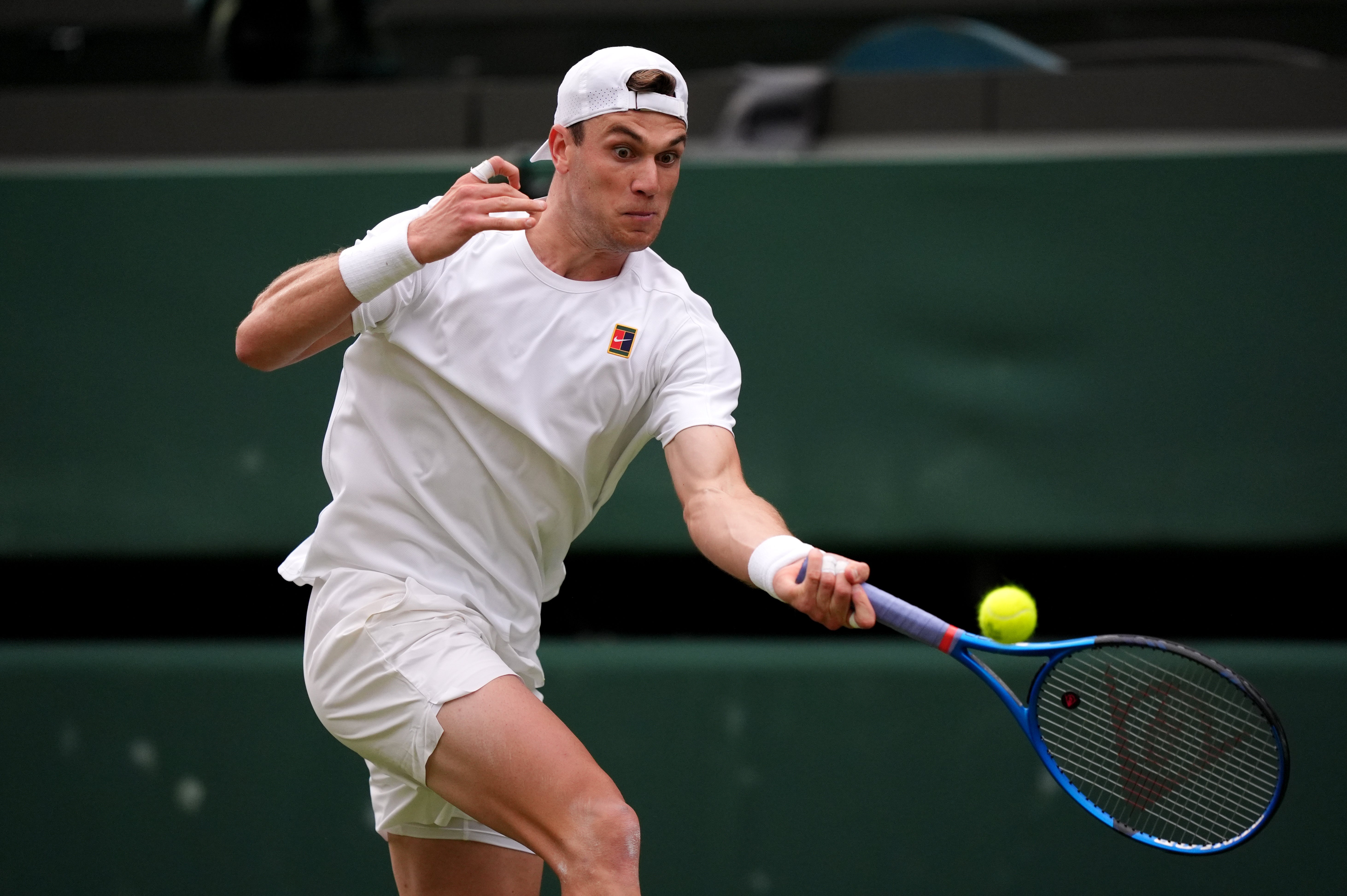 Jack Draper in action at Wimbledon (Ben Whitley/PA) (PA Archive)