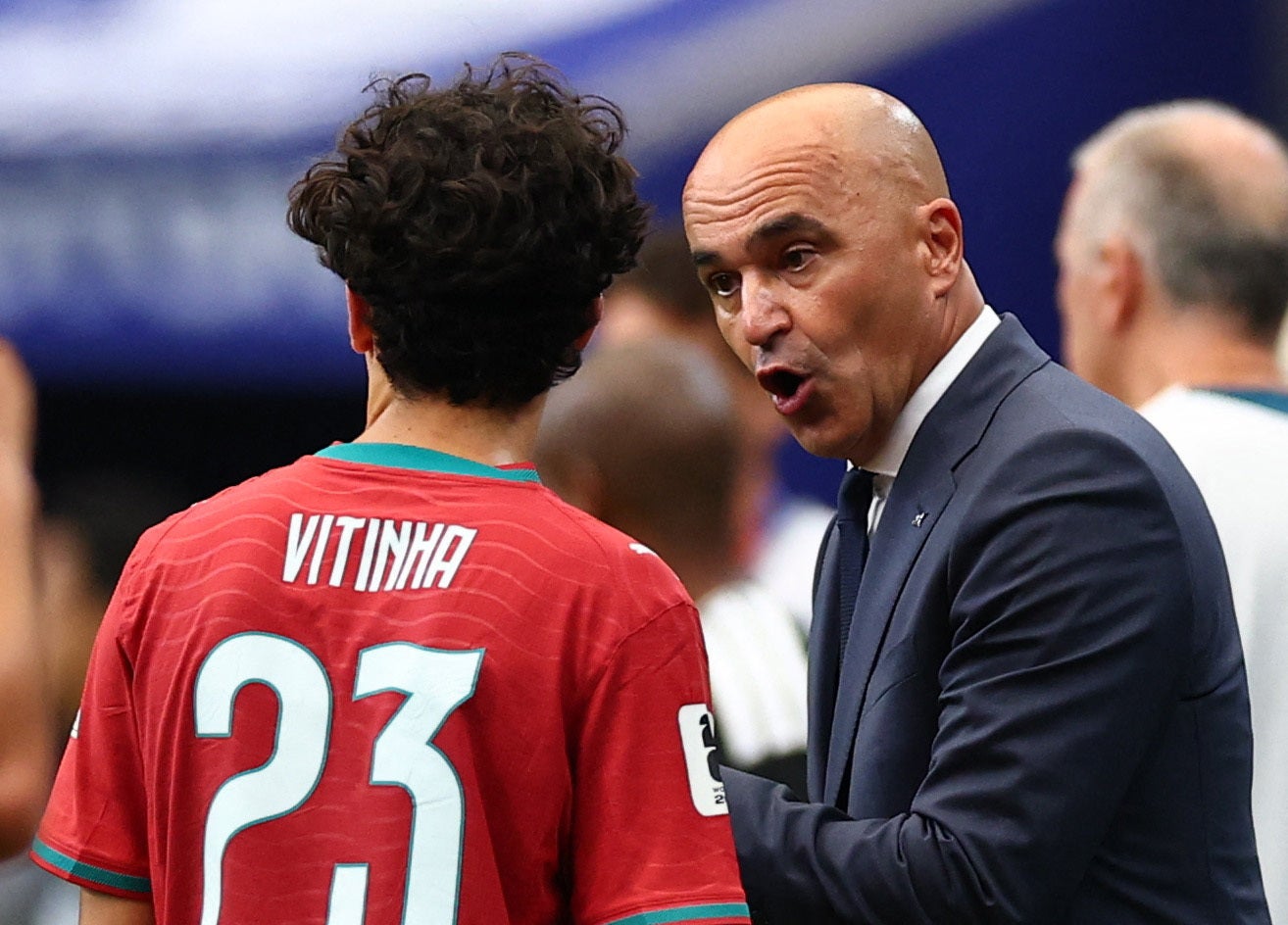 Roberto Martinez has been accused of being too ‘scared’ to take Ronaldo off despite Portugal’s struggles (Reuters)