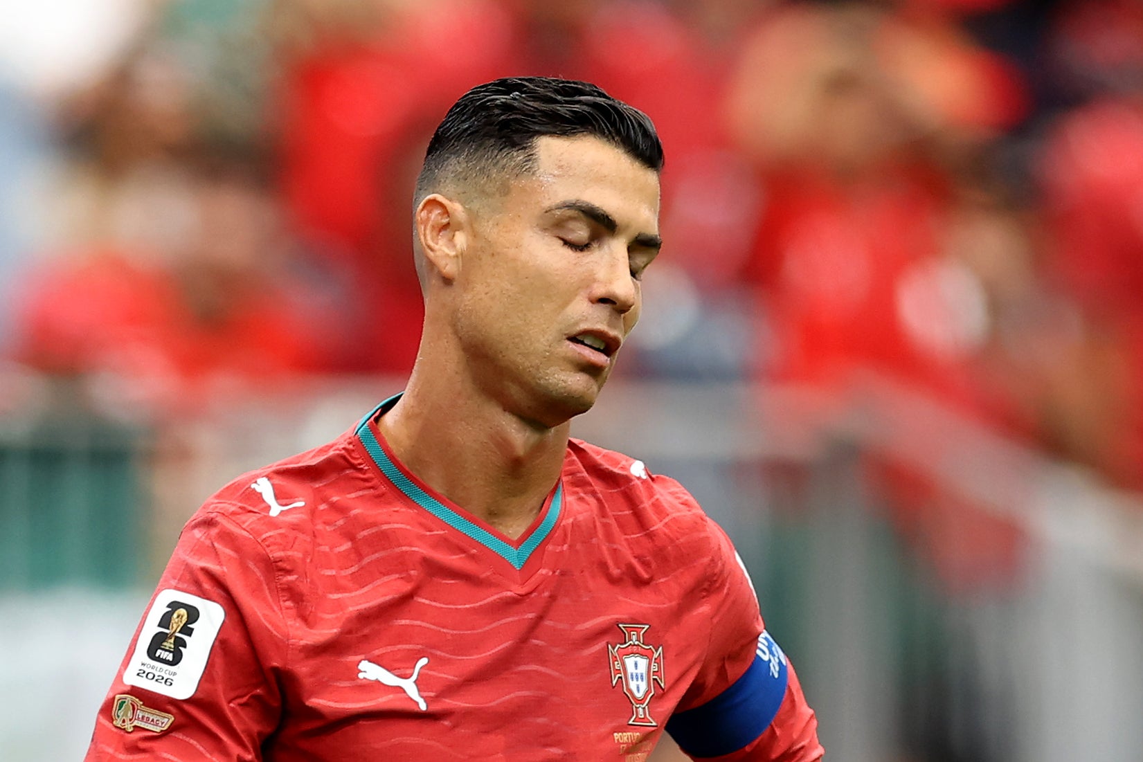 Cristiano Ronaldo may be both Portugal’s best ever player and a problem at this World Cup (Getty)