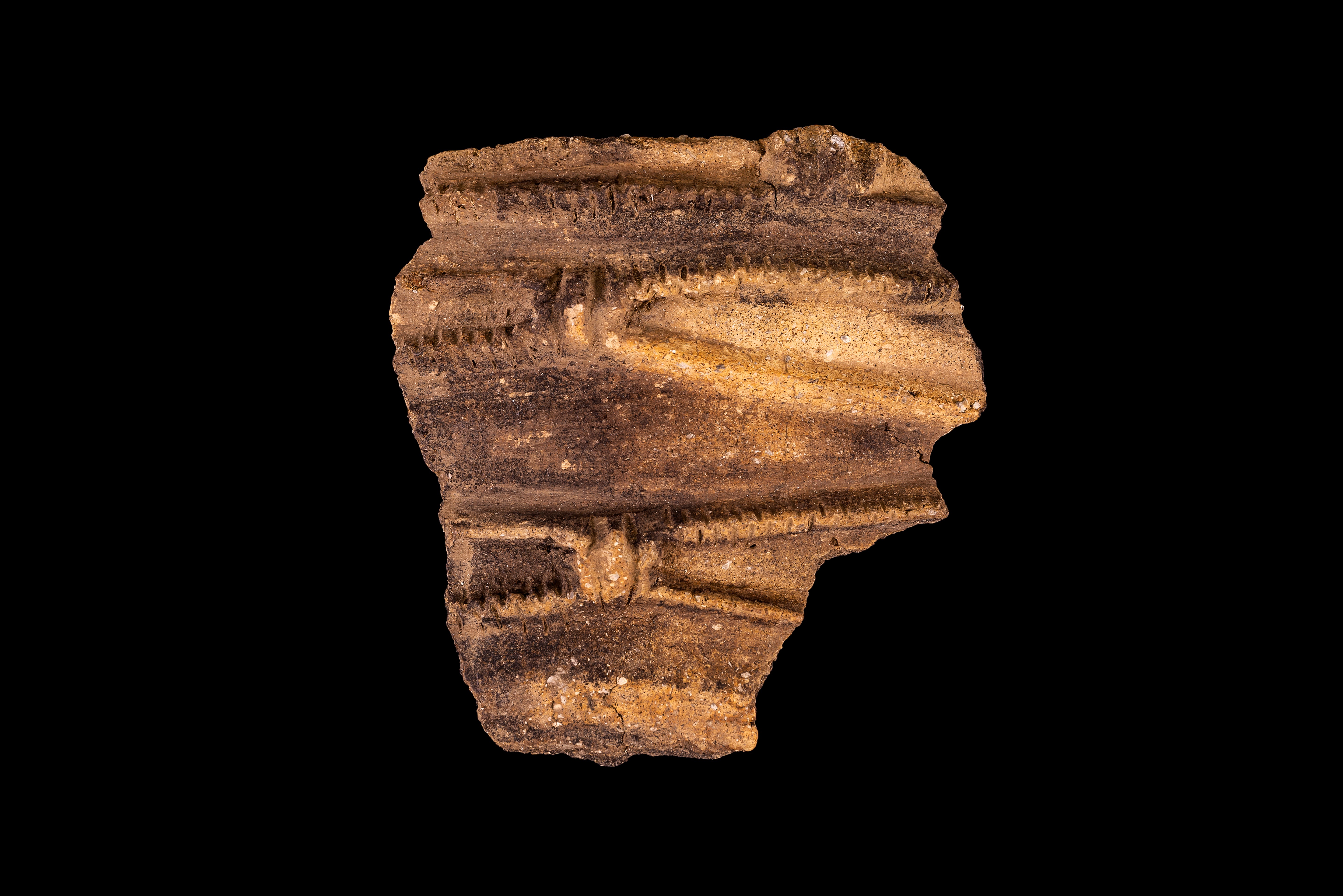 Neolithic ‘Woodlands’ style of pottery found in Bulford (Wessex Archaeology/PA)