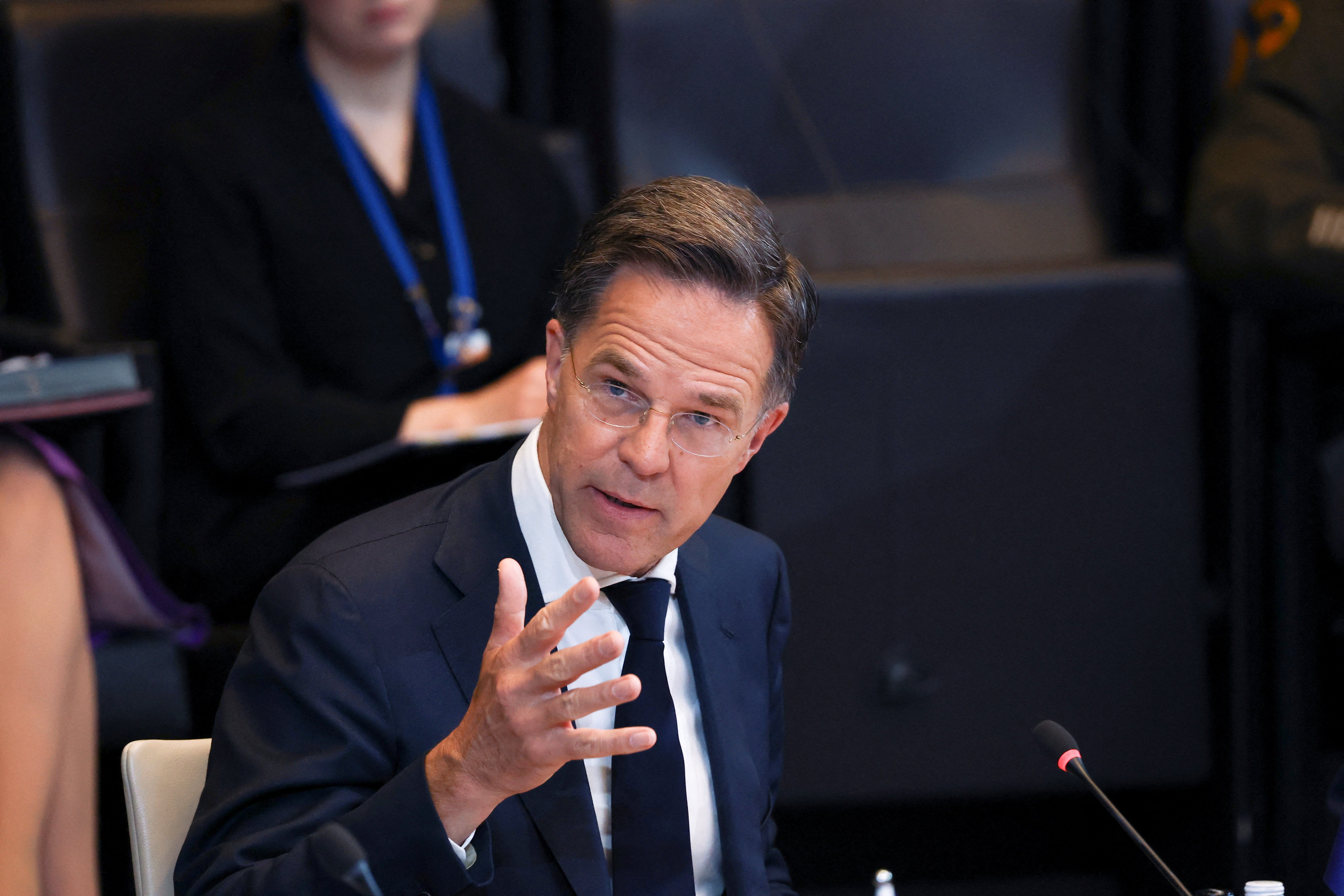 Mark Rutte affirmed European allies were looking to replace kit that the US was withdrawing from Nato contributions