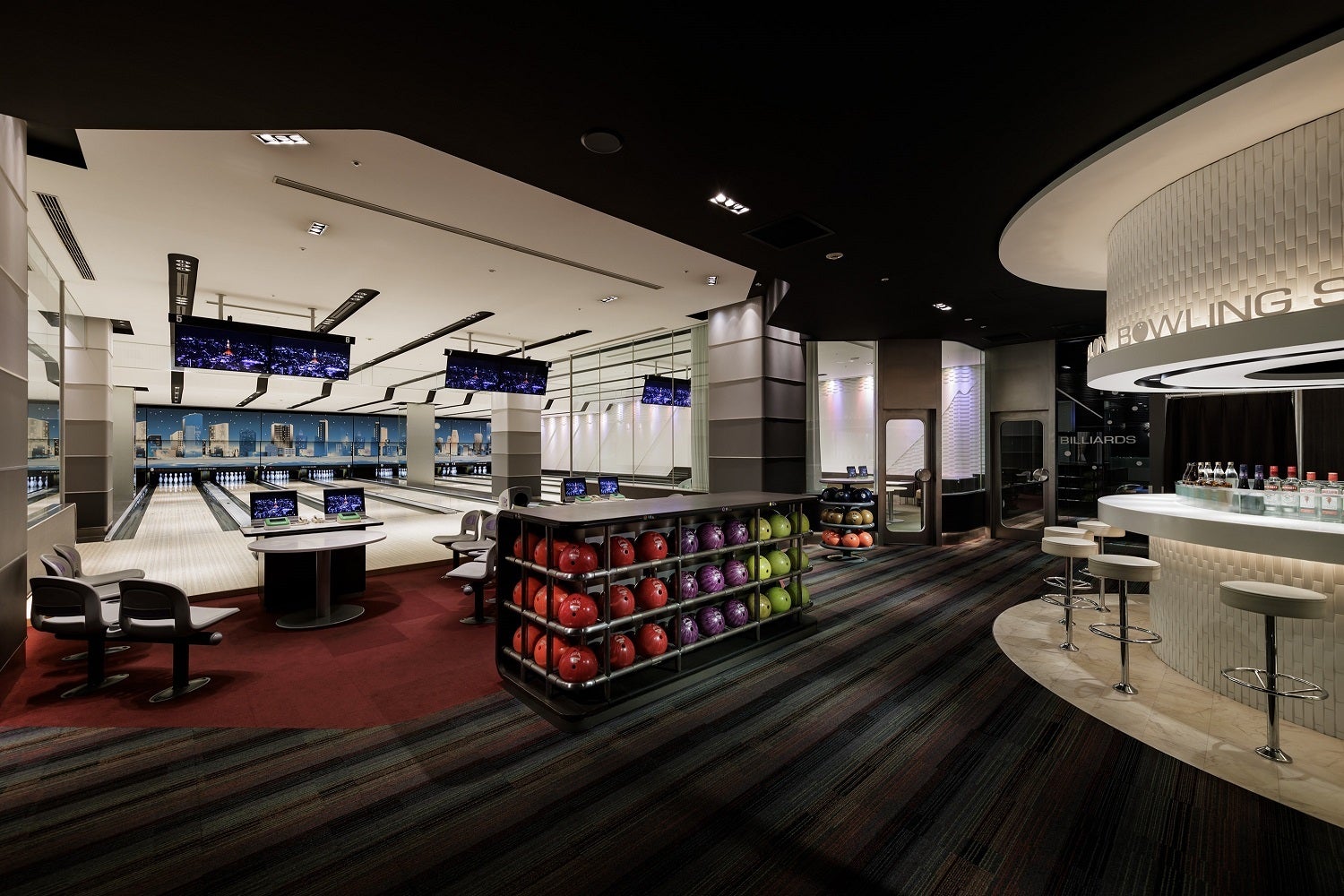 The hotel's bowling alley is a great addition for family stays