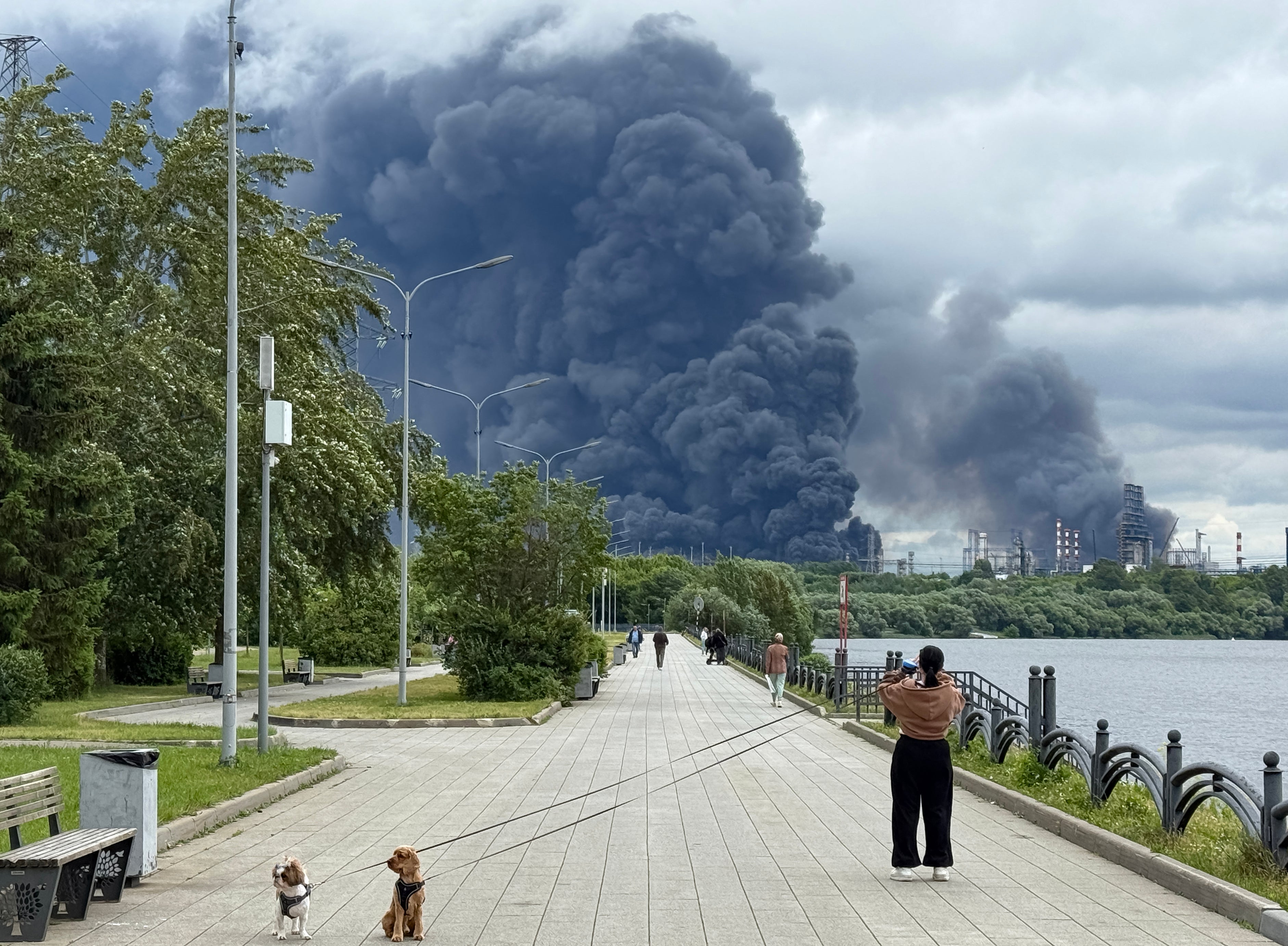 The drone strikes in Moscow have brought the war back to Russia, piling pressure on Putin (18 June pictured)