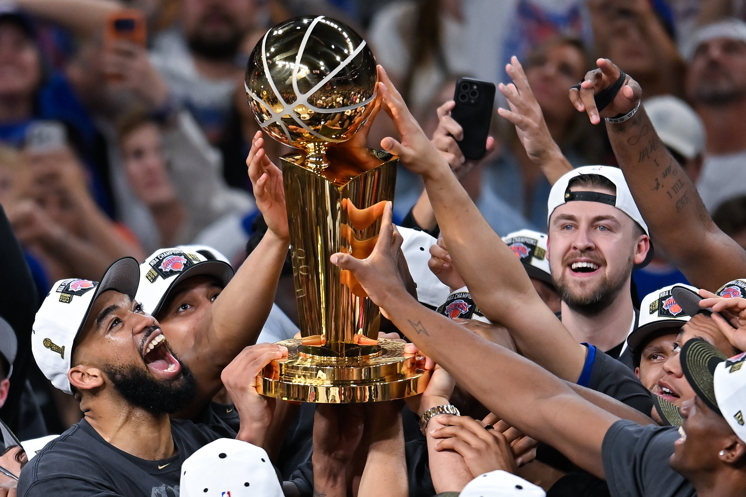 The Knicks defeated the San Antonio Spurs in Game 5 of the NBA Finals basketball series