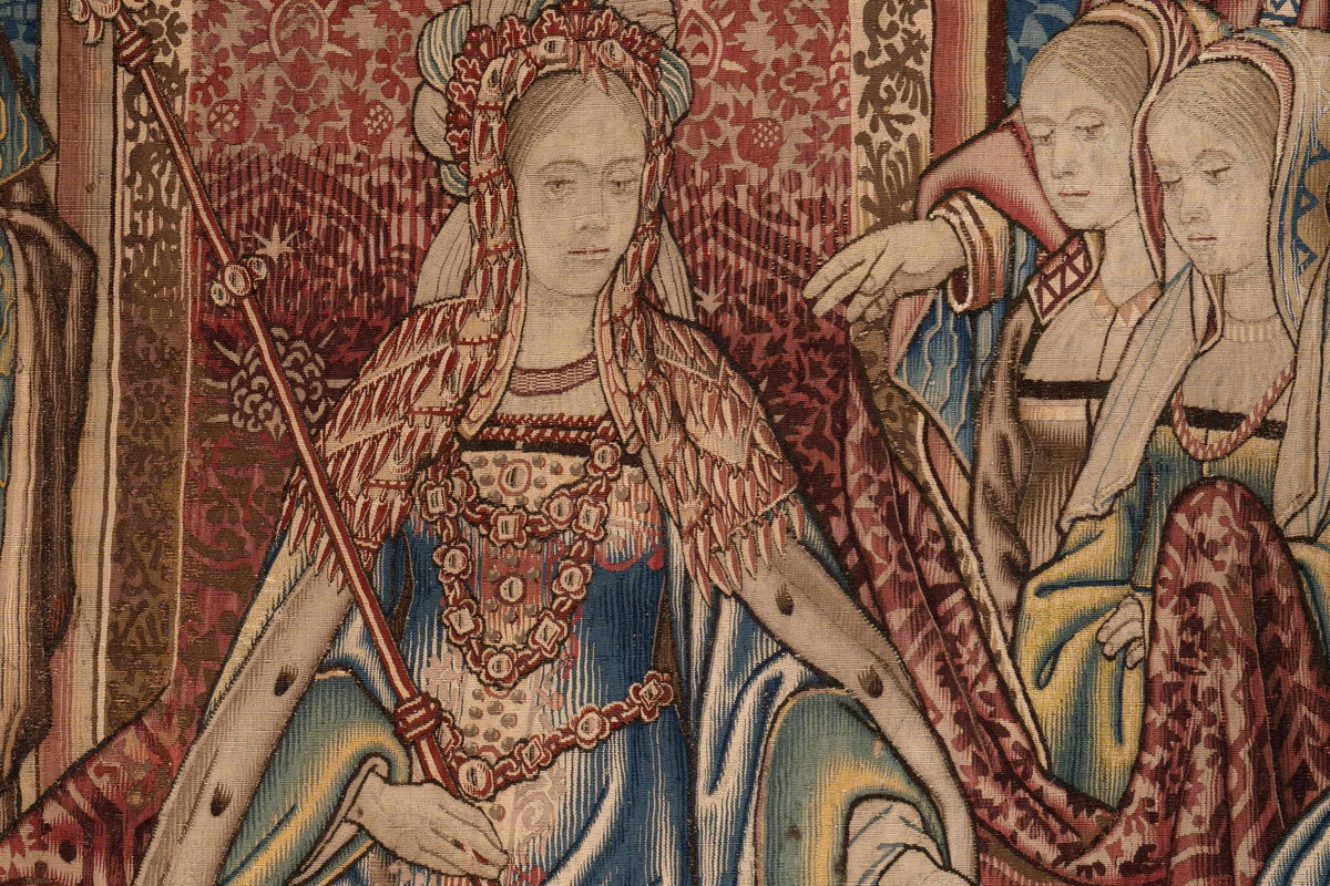 Rare Tudor tapestry returns to Norfolk stately home Oxburgh Hall after 100 years