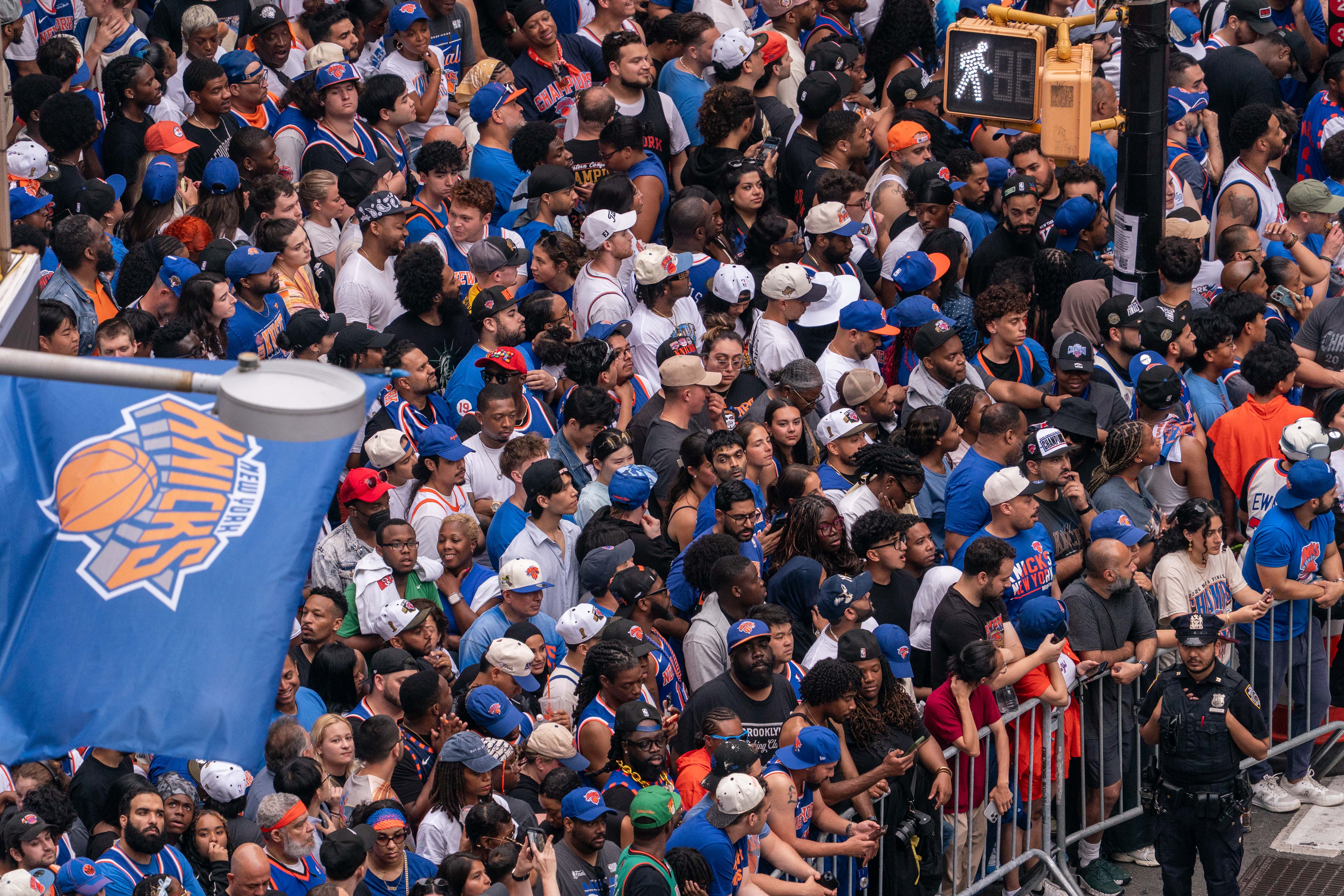 The parade ended at City Hall, where players were set to get keys to the city