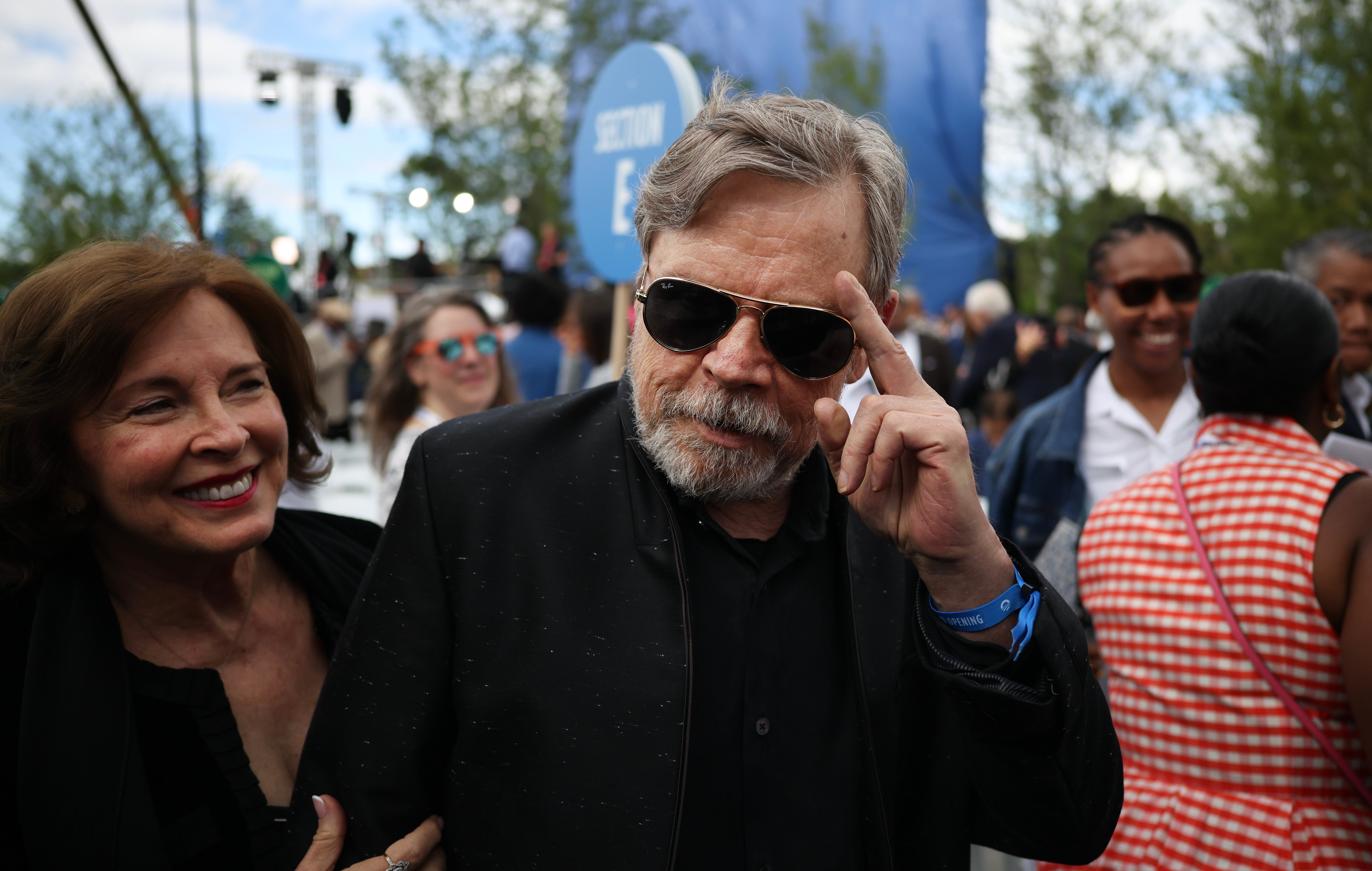 Mark Hamill and his wife Marilou York are attending Thursday's grand opening in Chicago (Getty)
