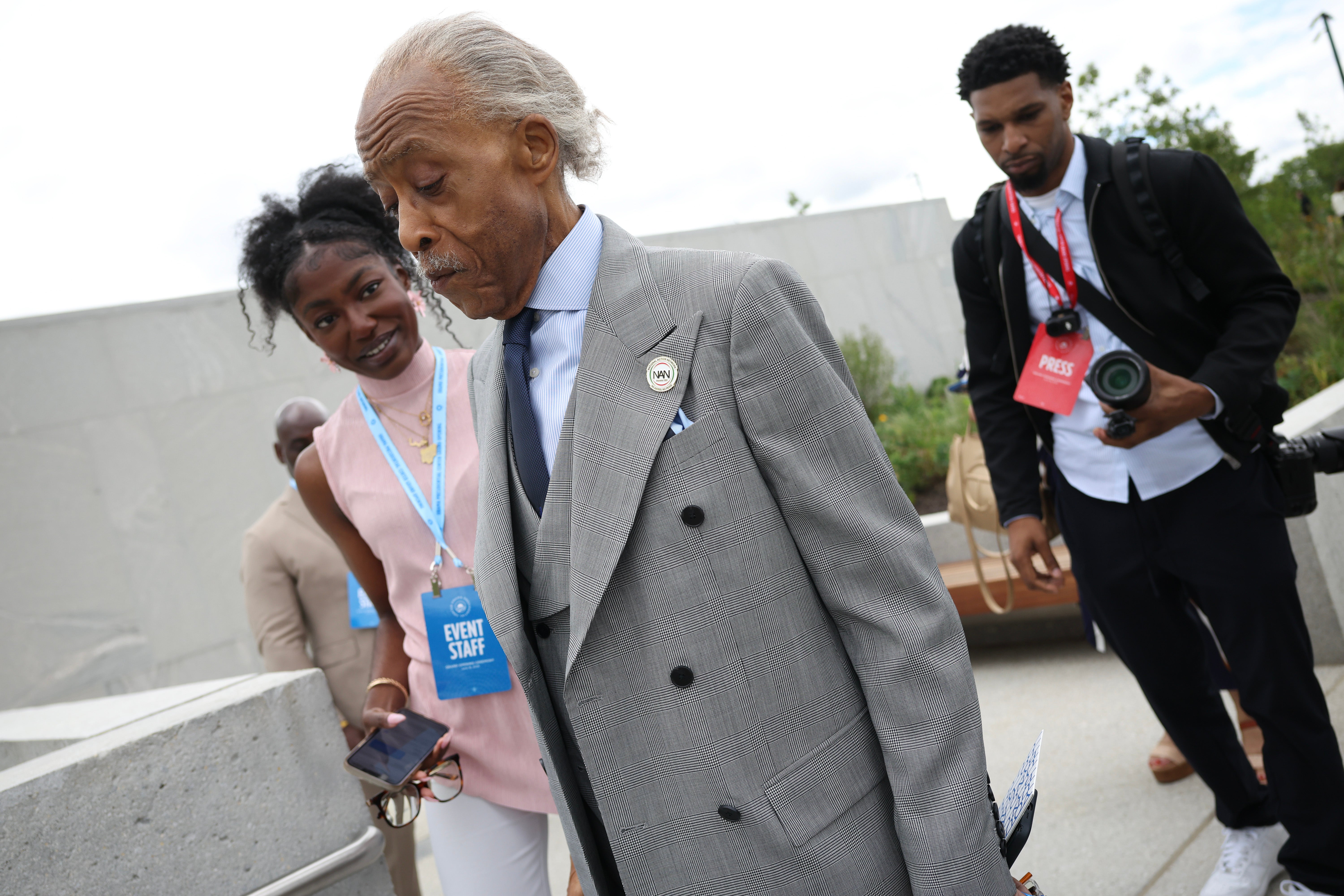 Al Sharpton has arrived at the dedication ceremony for the Barack Obama Presidential Center (Getty)