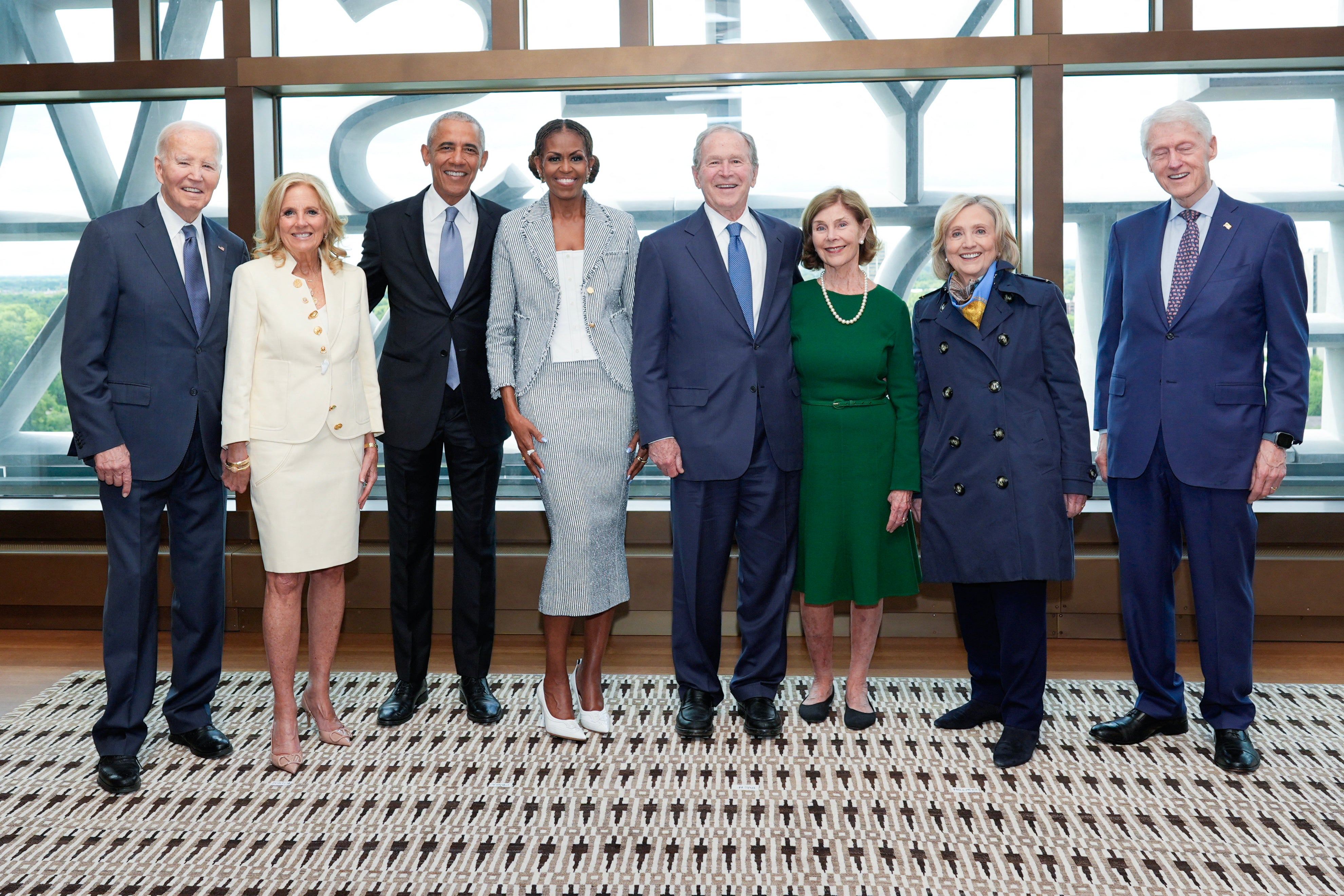 All living former presidents and first ladies were invited to the ceremony besides President Donald Trump (AFP/Getty)