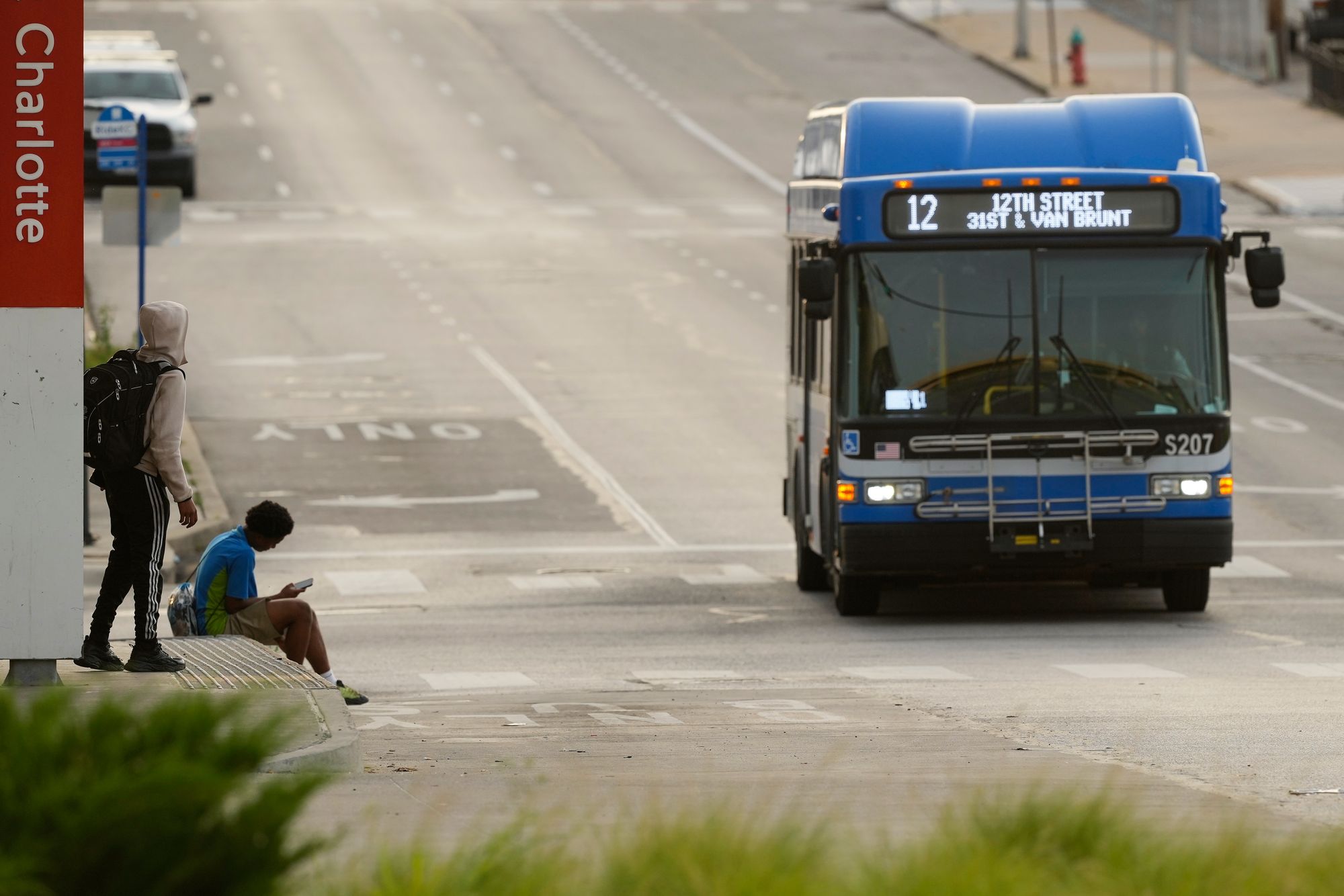 The cameras were expected to be installed on Kansas City's buses this spring, but organizers halted the effort just before launch, derailing hopes that they would be up and running in time for the World Cup matches the city began hosting this week (AP Photo/Charlie Riedel)