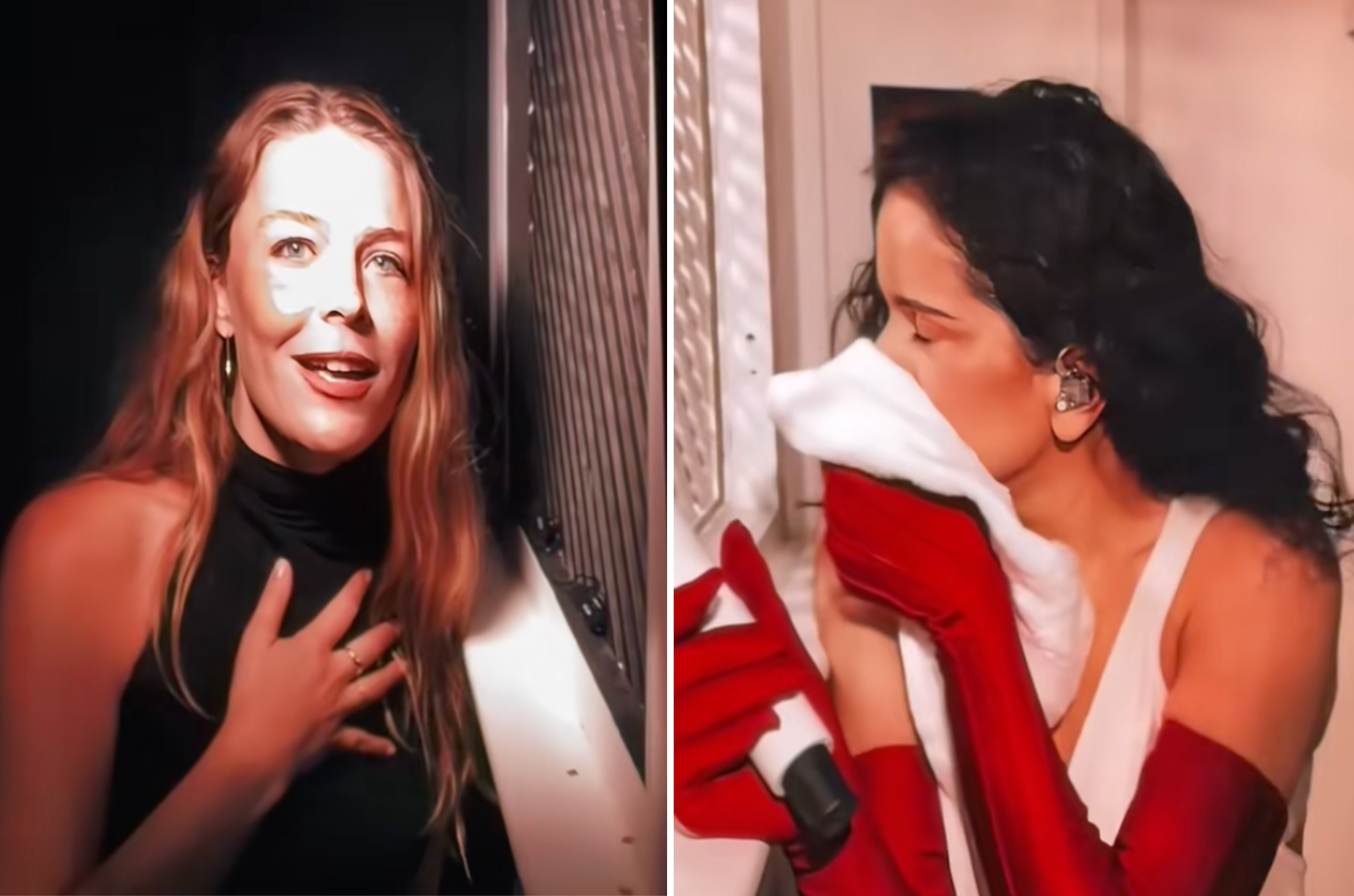 Rogers told Rosalía (right) about her disastrous date experience during the Spanish singer's New York City concert