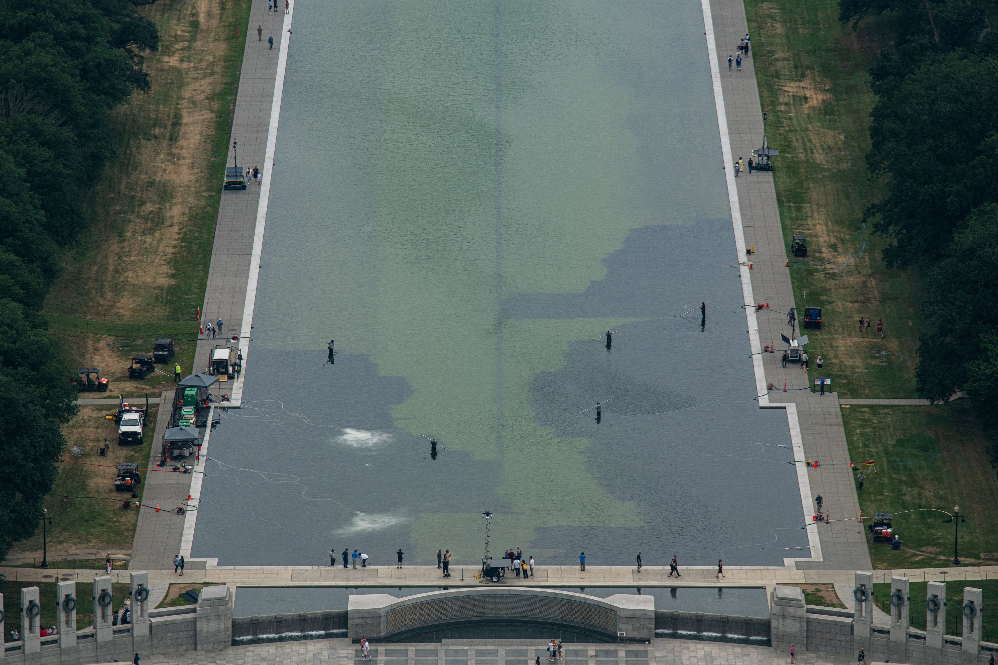 The Lincoln Memorial Reflecting Pool refurbishing joins sweeping, Trump-led projects across the nation’s capital, which he has sought to renovate in his image with multi-million dollar construction projects at taxpayer expense