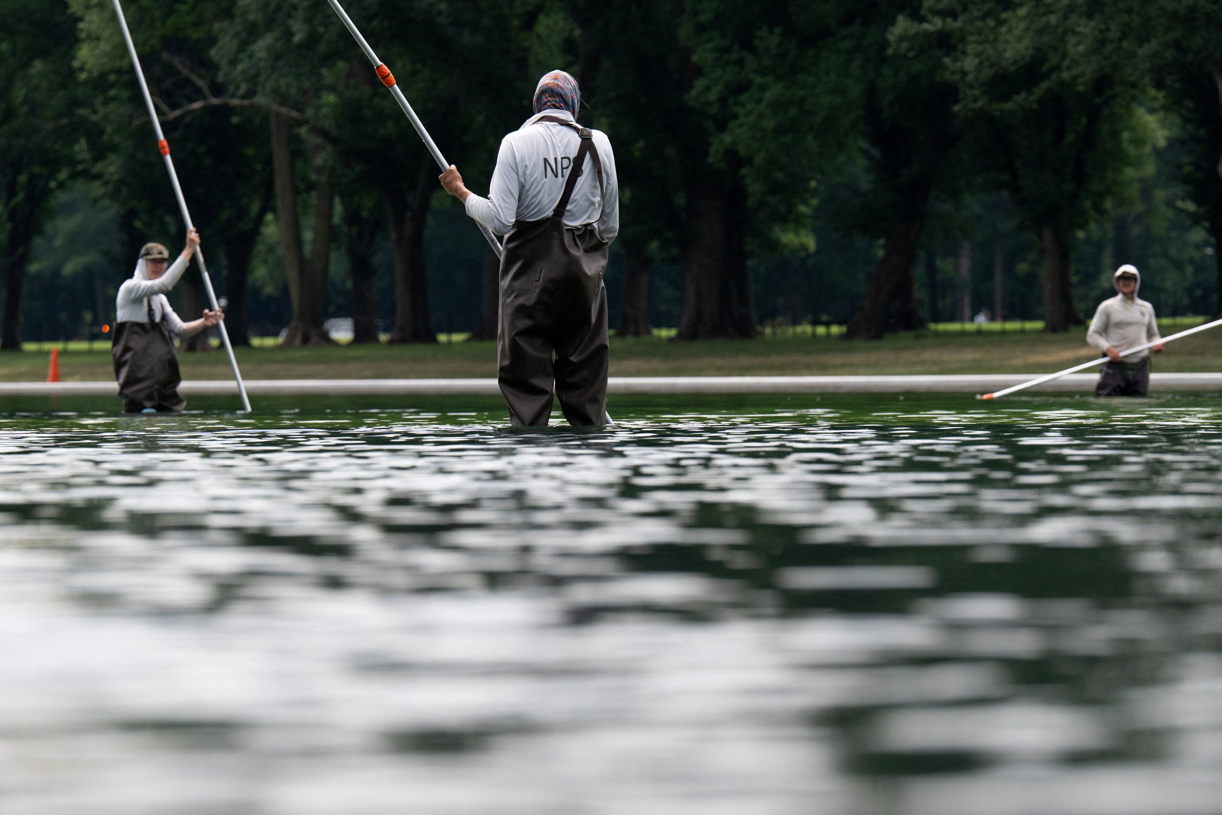 The Trump administration has reportedly relied on fast-track, no-bid contracts to restore Washington monuments such as the Lincoln Memorial Reflecting Pool ahead of American 250th anniversary celebrations (Reuters)