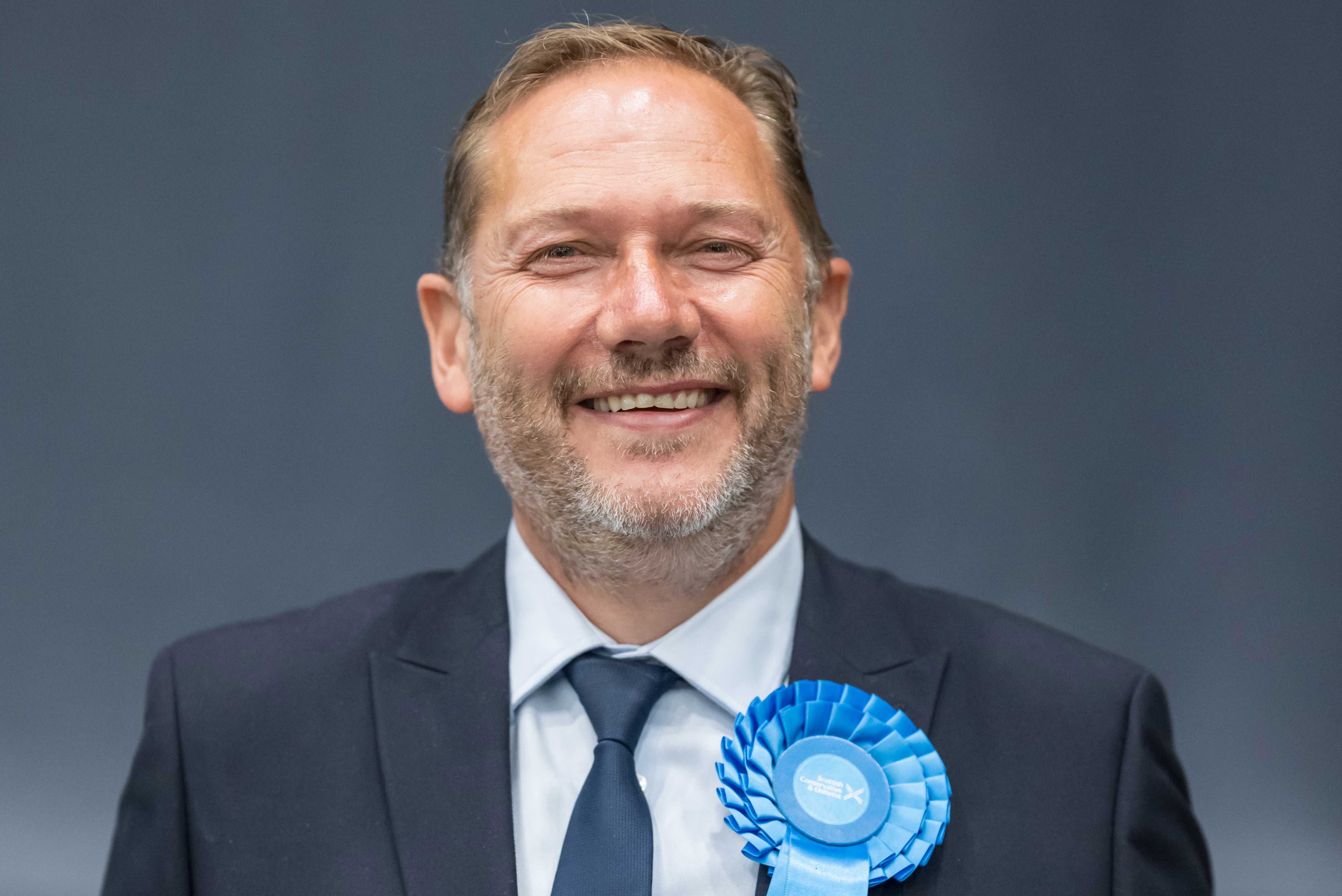 Scottish Conservative Douglas Lumsden after winning the Aberdeen South by-election (PA)