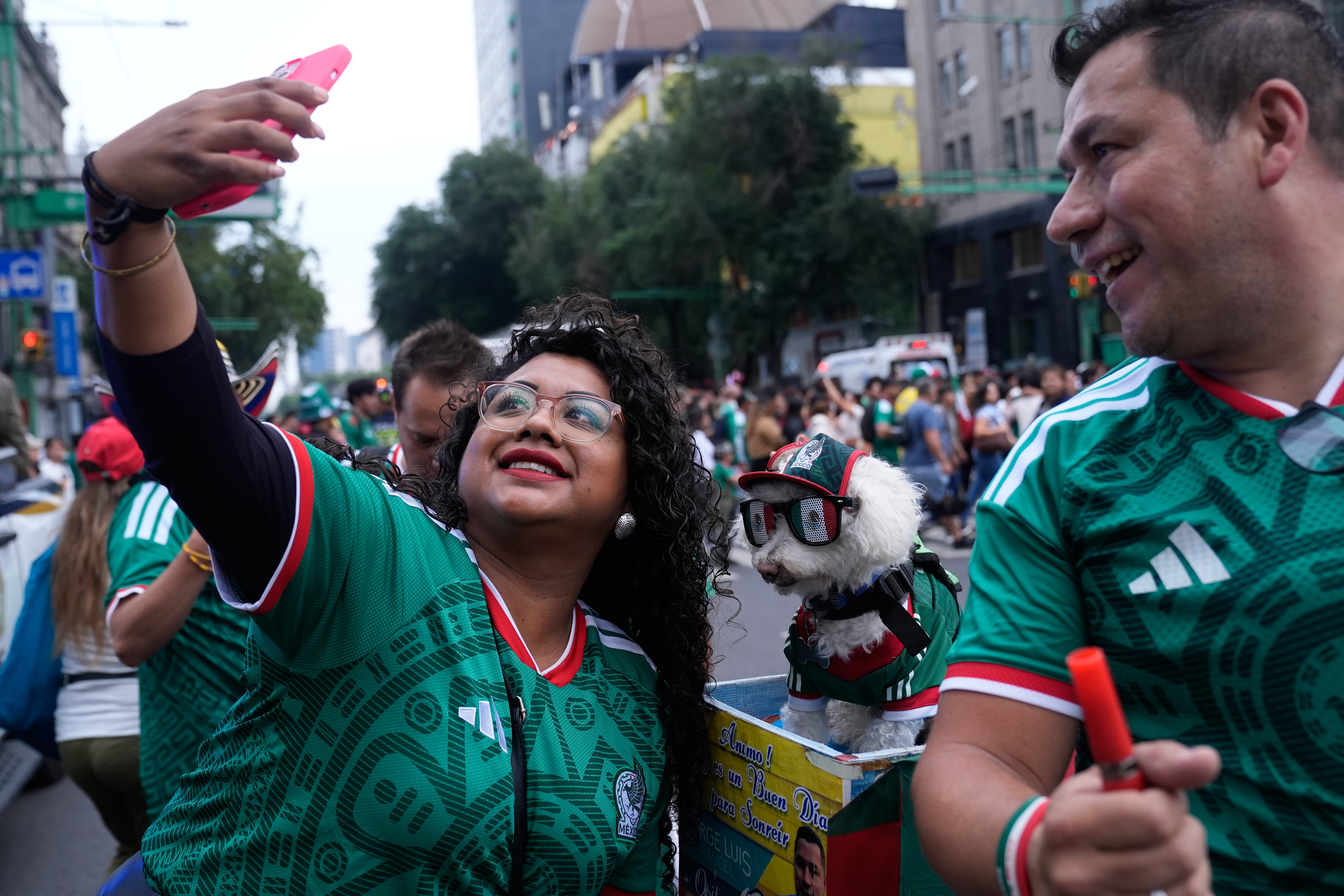 As thousands of fans streamed toward the stadium last week for the tournament opener, many stopped to snap photos, pet the dog and post videos online