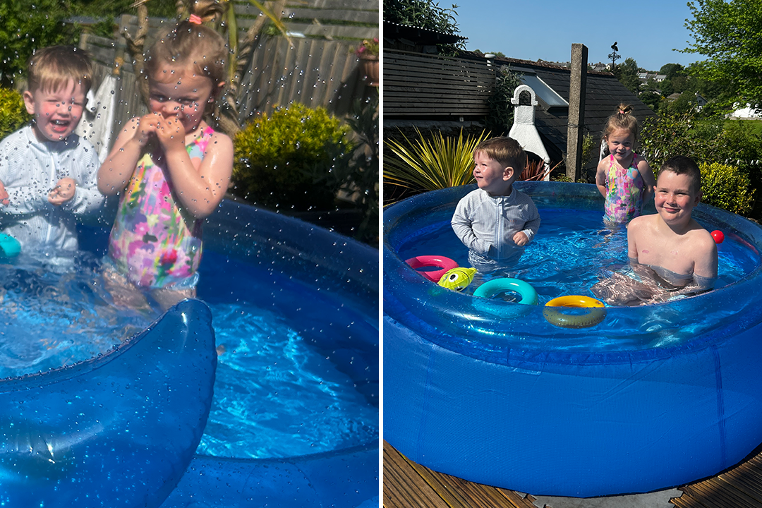 This compact paddling pool works well for a range of ages (Rebecca Moore/The Independent)