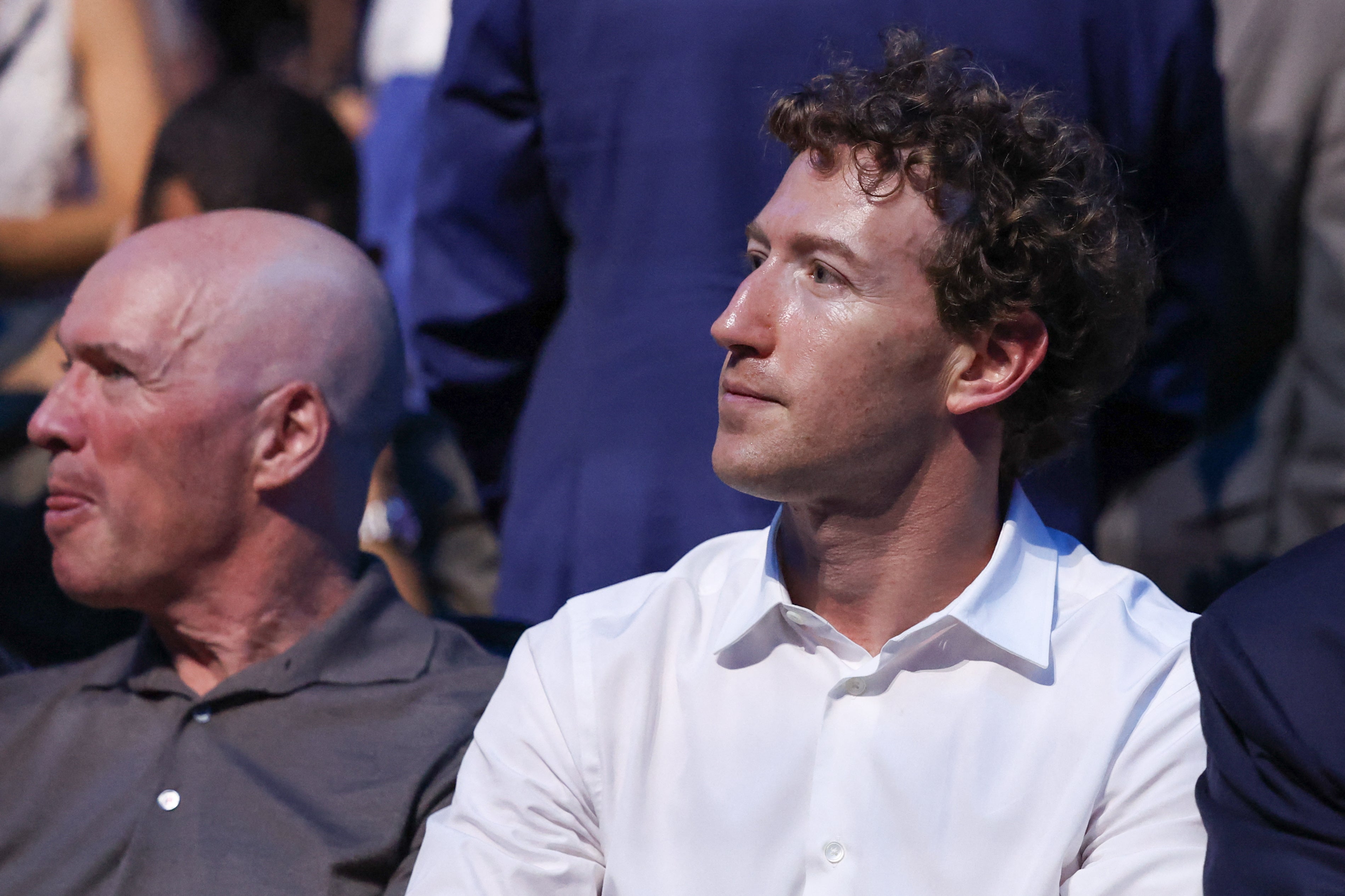 Meta founder and CEO Mark Zuckerberg looks on during UFC Freedom 250 at White House South Lawn (Reuters)