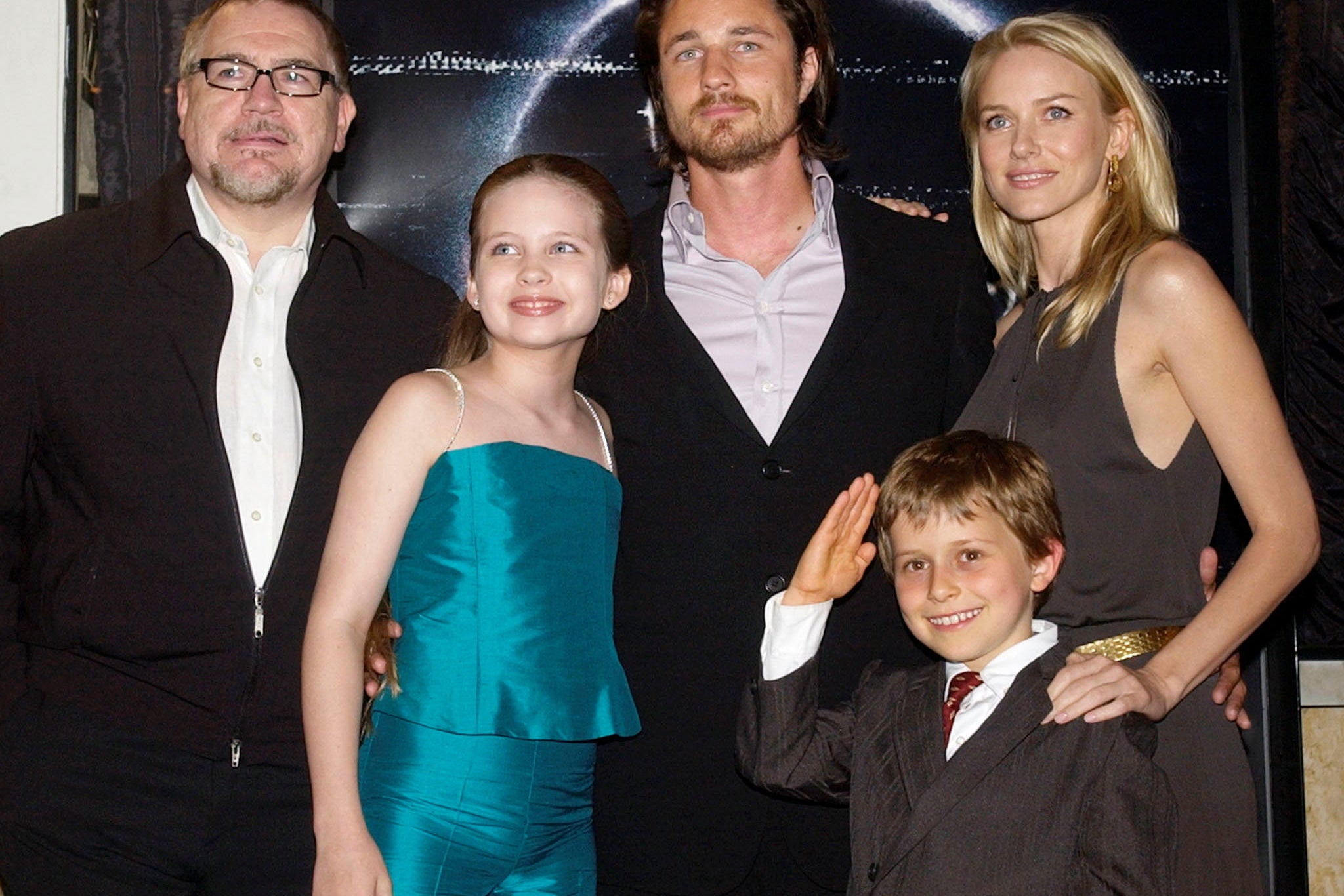 A young Chase with the cast of ‘The Ring’ in 2002, including Naomi Watts and Brian Cox (Reuters)