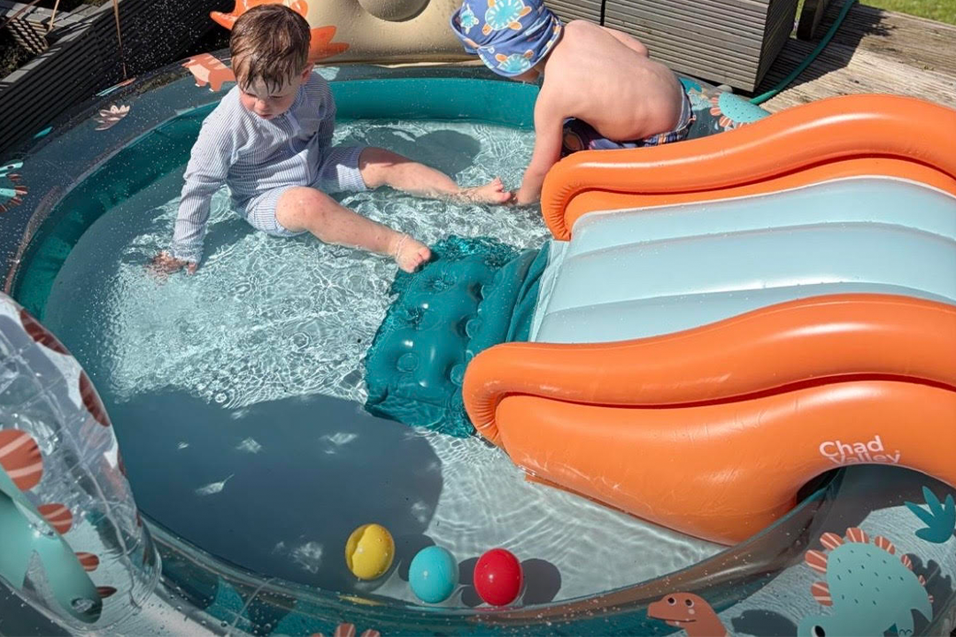 This pool offers just the right amount of paddling space for a couple of young children (Rebecca Moore/The Independent)