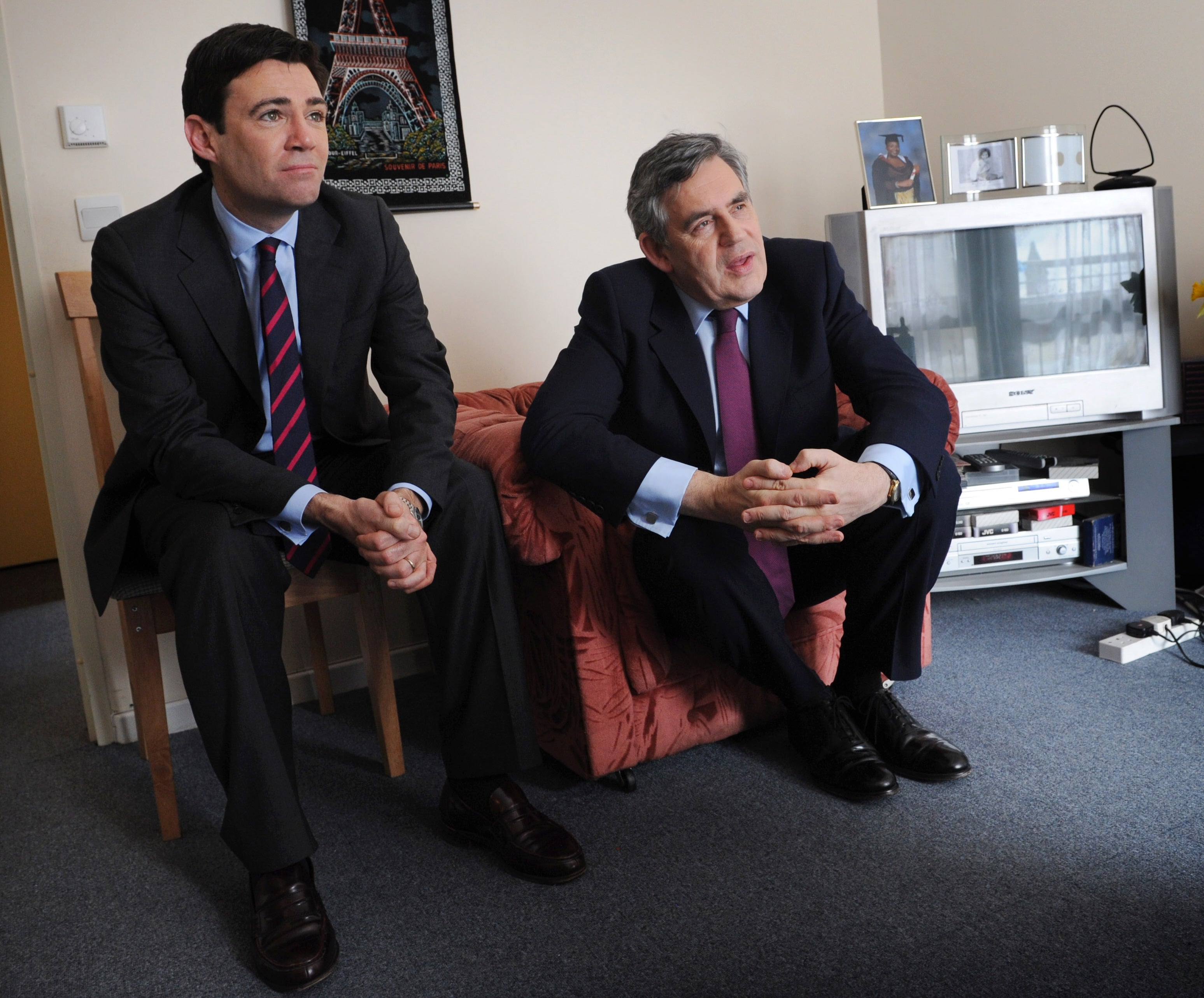 2010: Suited up with Gordon Brown in the New Labour era