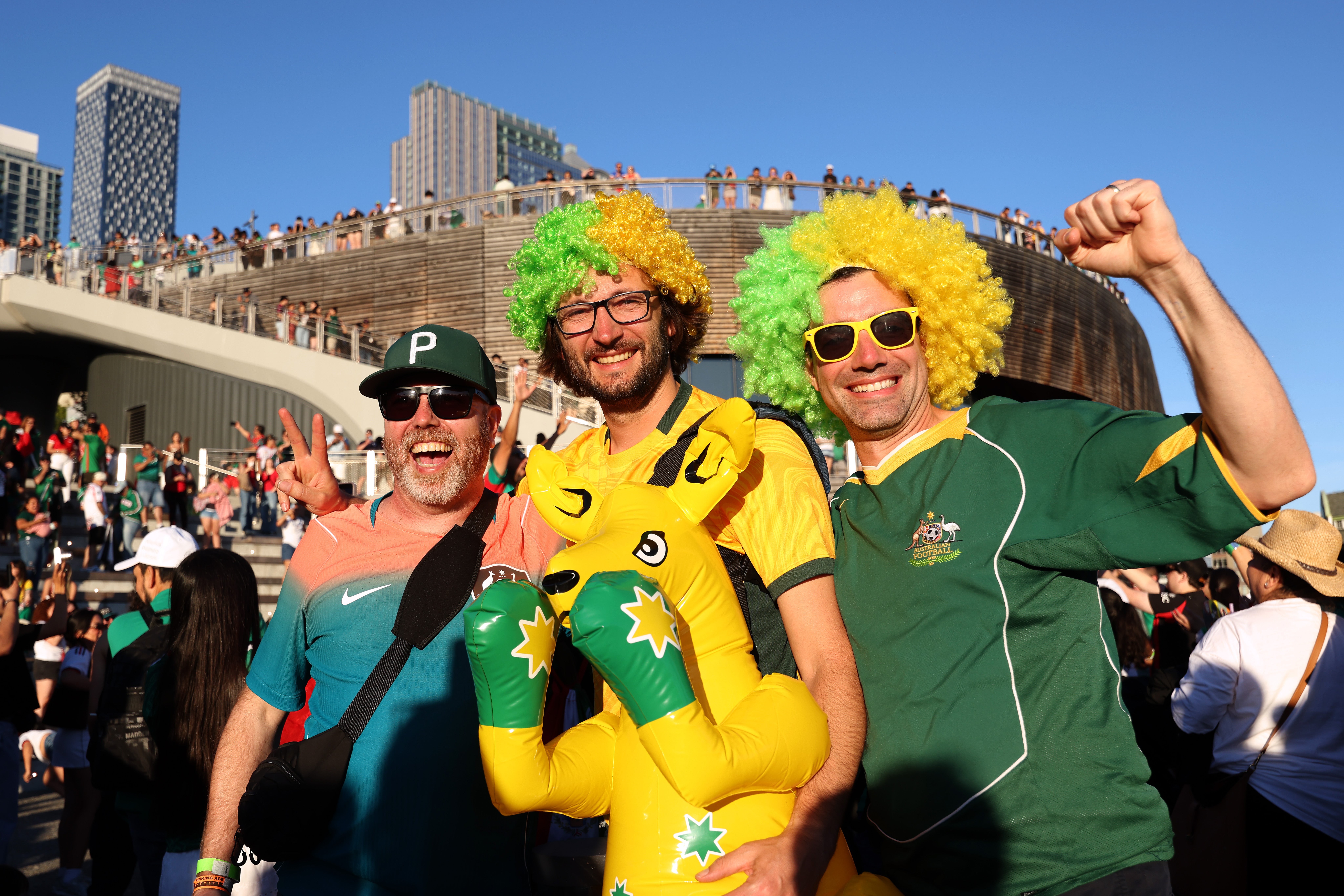 Australian fans attend a block party ahead of the match between the United States and Australia on June 18, 2026 in Seattle (Getty)