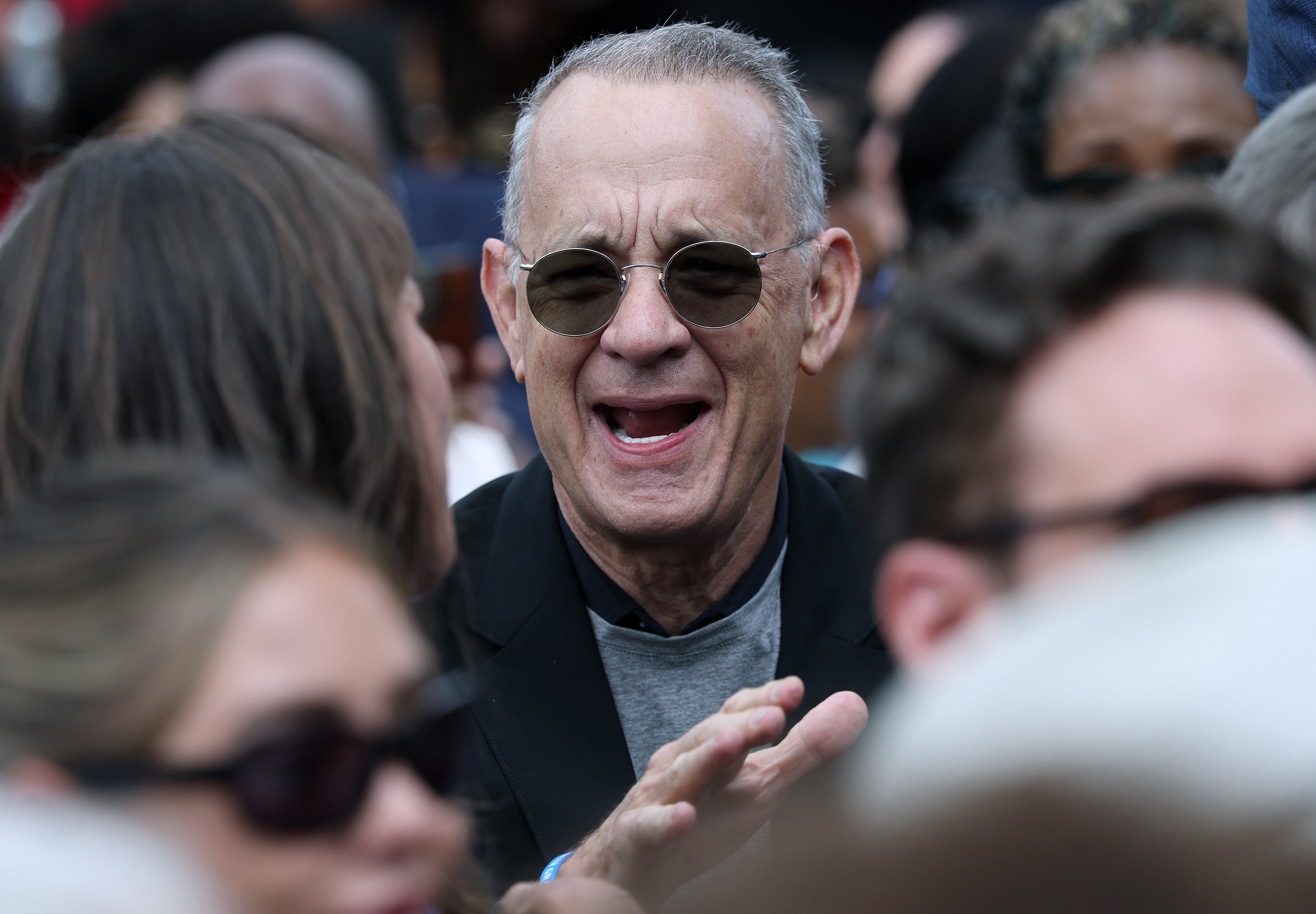 Tom Hanks shocks reporter with brutal joke about MS NOW ratings during live interview