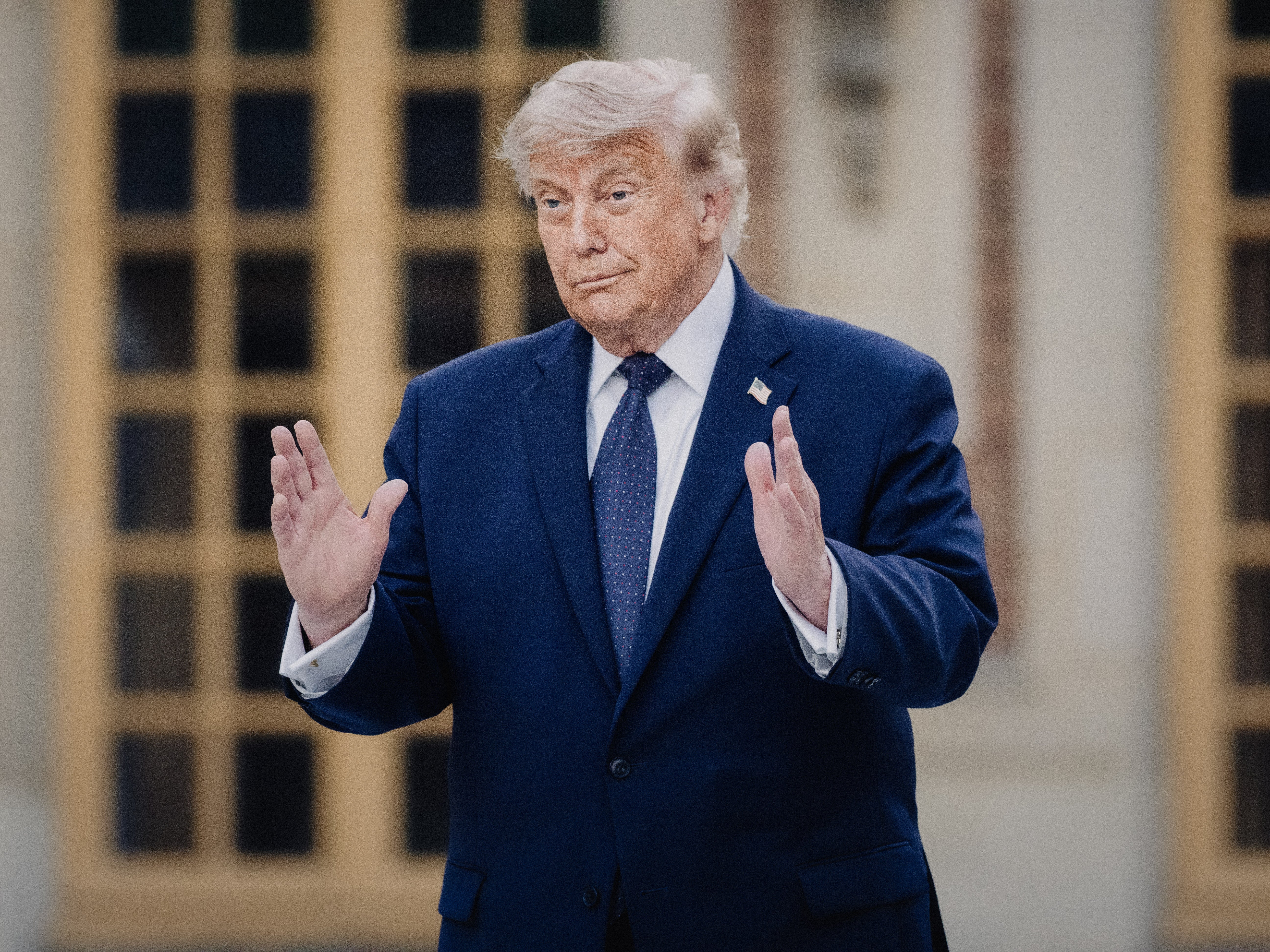 Broos refused to answer a question about Donald Trump
