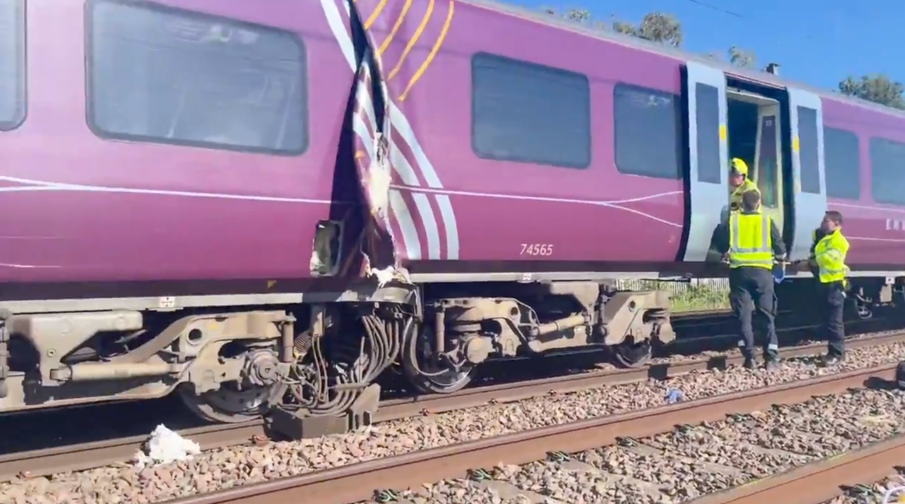 Witness recalls being ‘flung’ into chair during train collision